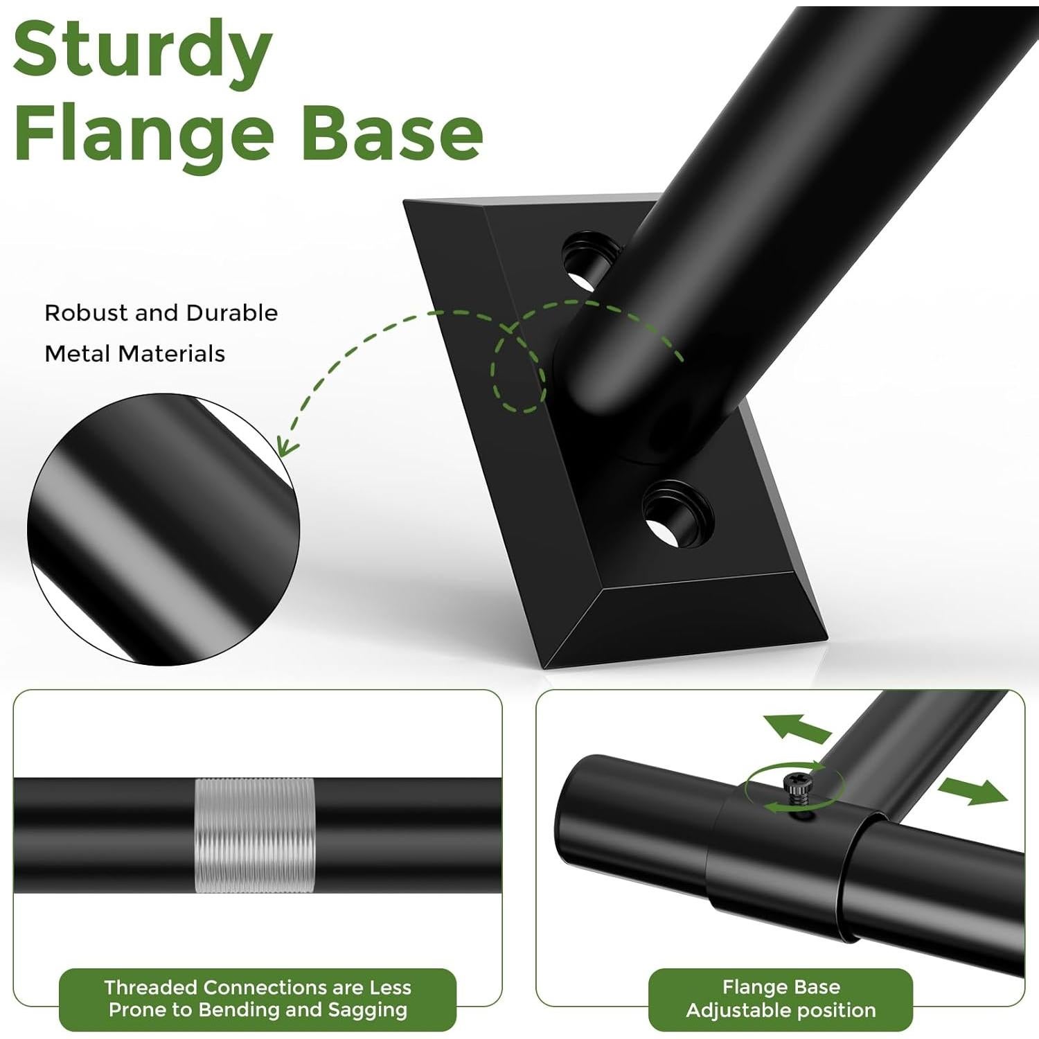 Soporte de Planta Colgante Mogaath 81.28 cm Negro Mate