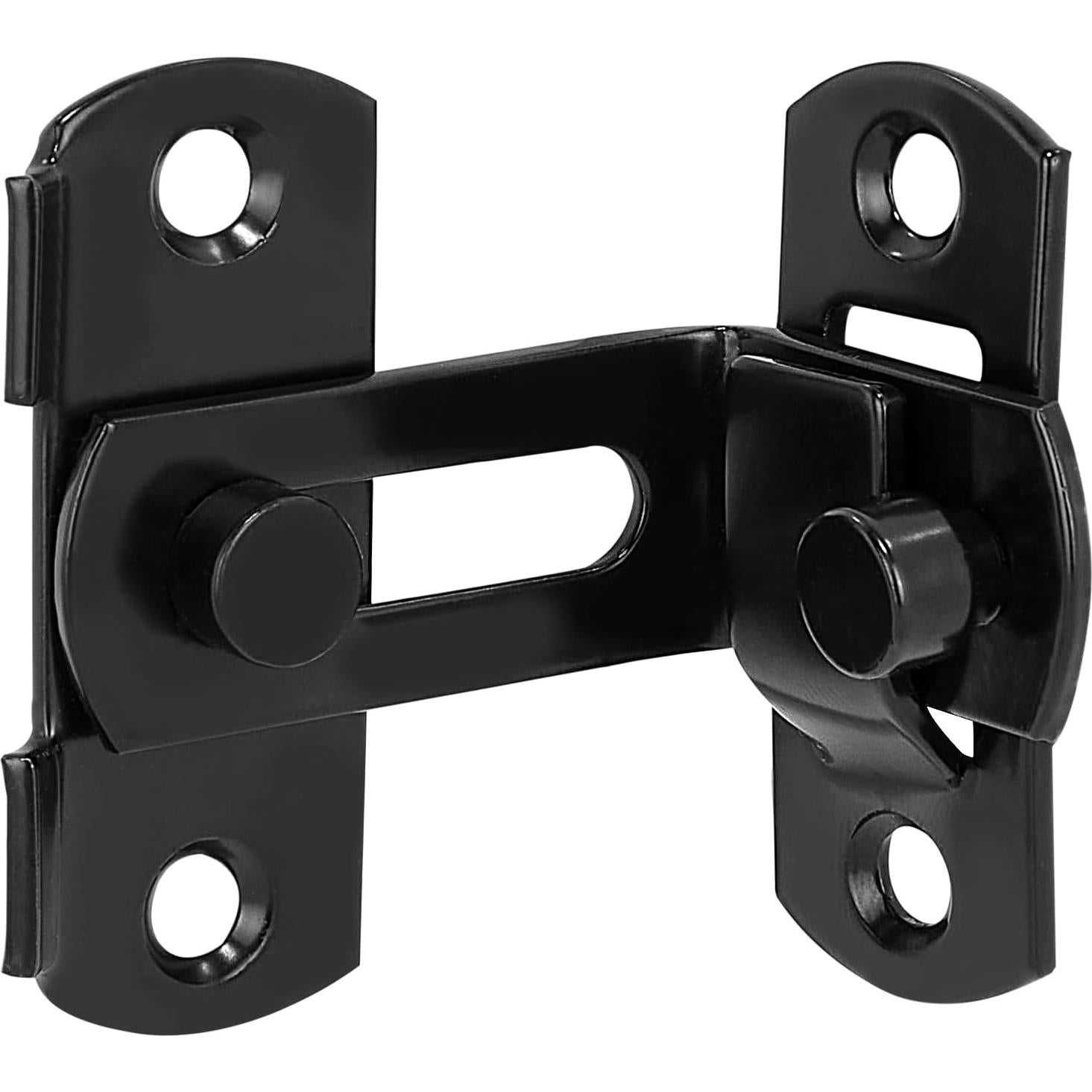 4 Cerraduras de Puerta de Granero Negra Acero Inoxidable 90°