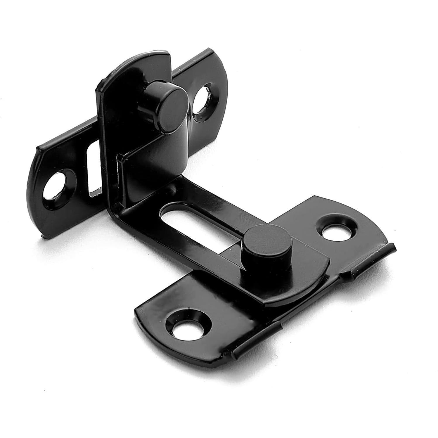 4 Cerraduras de Puerta de Granero Negra Acero Inoxidable 90°