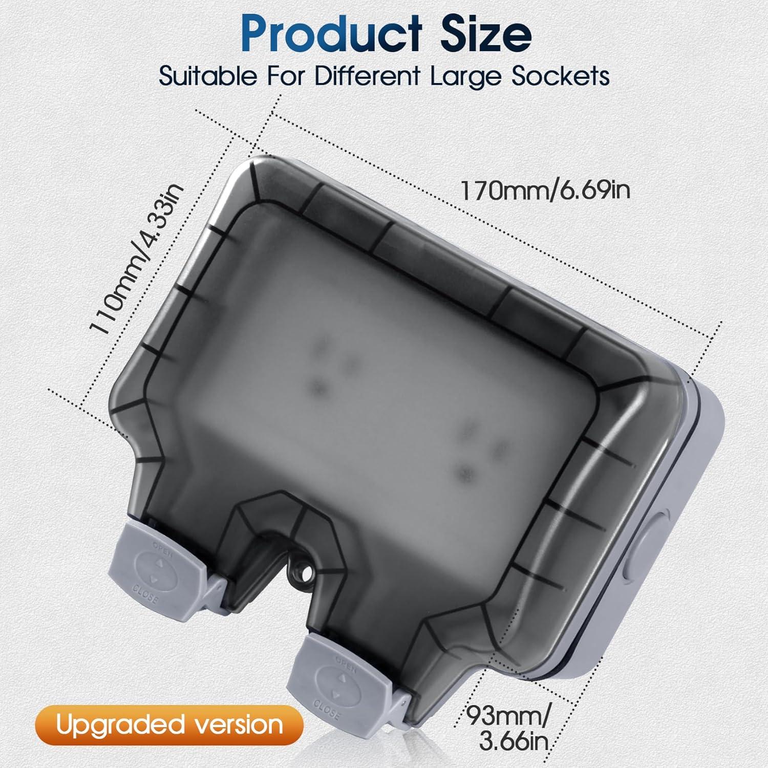 Enchufe Doble Impermeable XINYIELE IP66 15A 250V Exterior