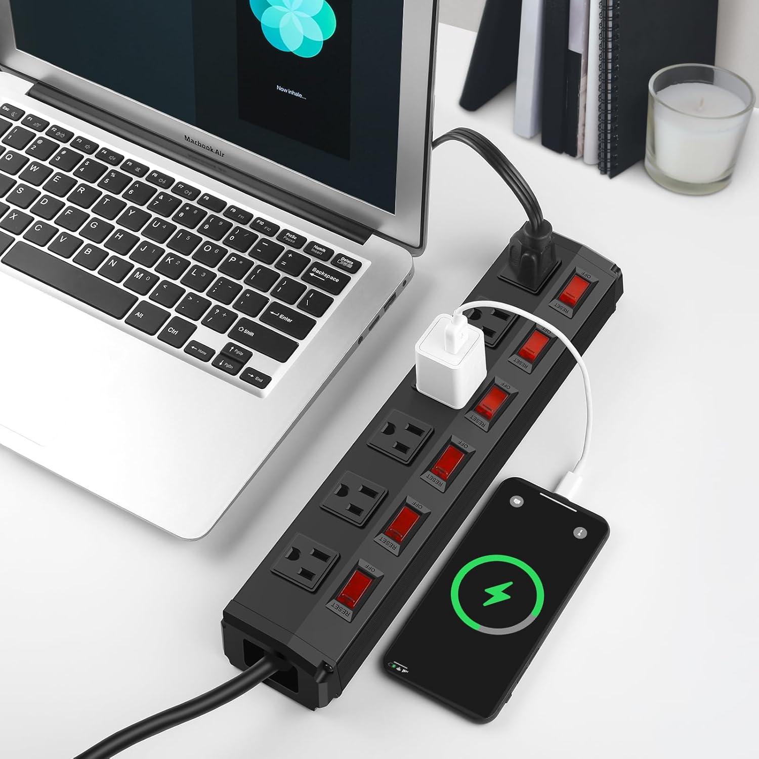 Regleta de Metal CCCEI 6 Salidas 1.83m Protección 1200J