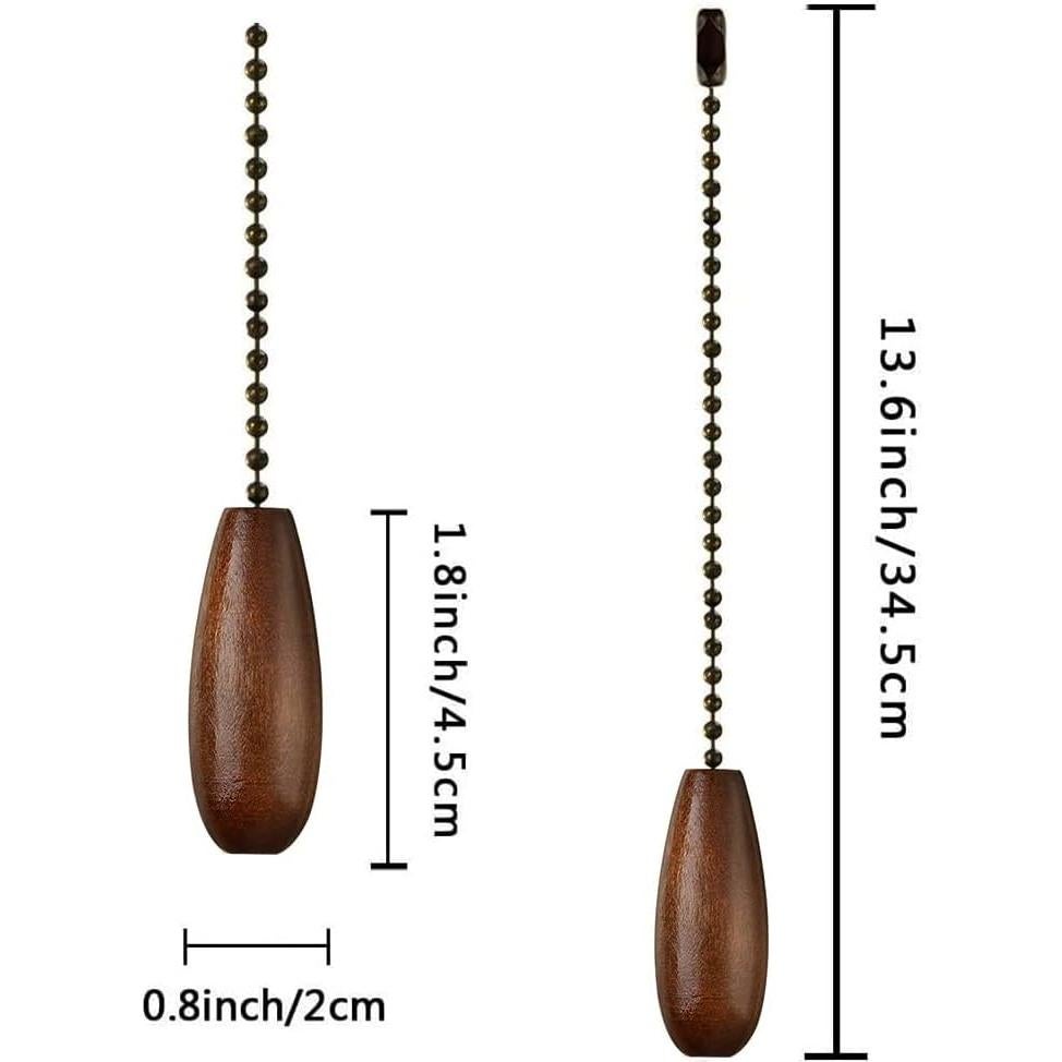 Extensión Decorativa 30.48 cm Akahttbn 8 Pcs Cadenas Madera Nogal