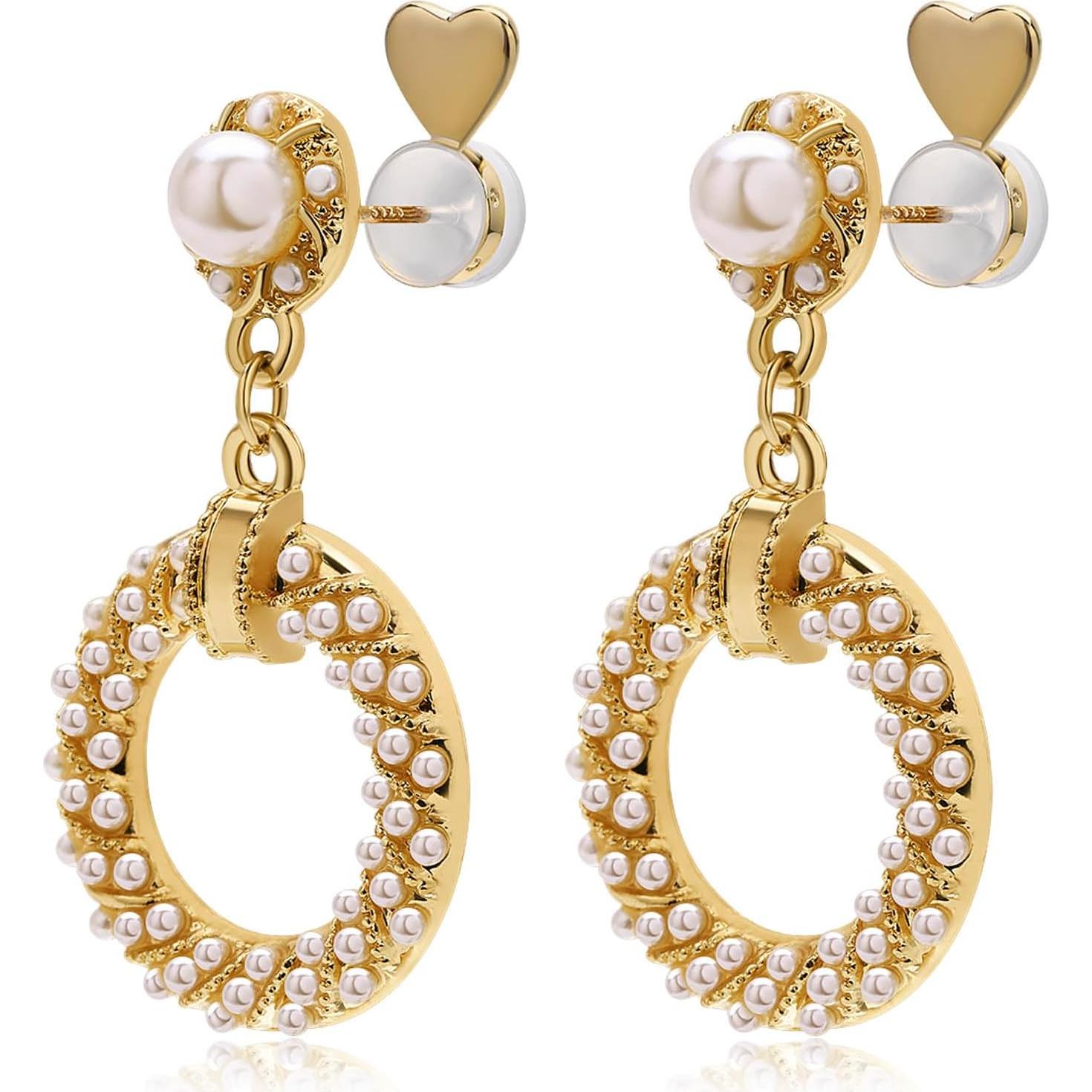 Soportes de Pendientes de Goma Kerryjewl - 3 Pares Dorado