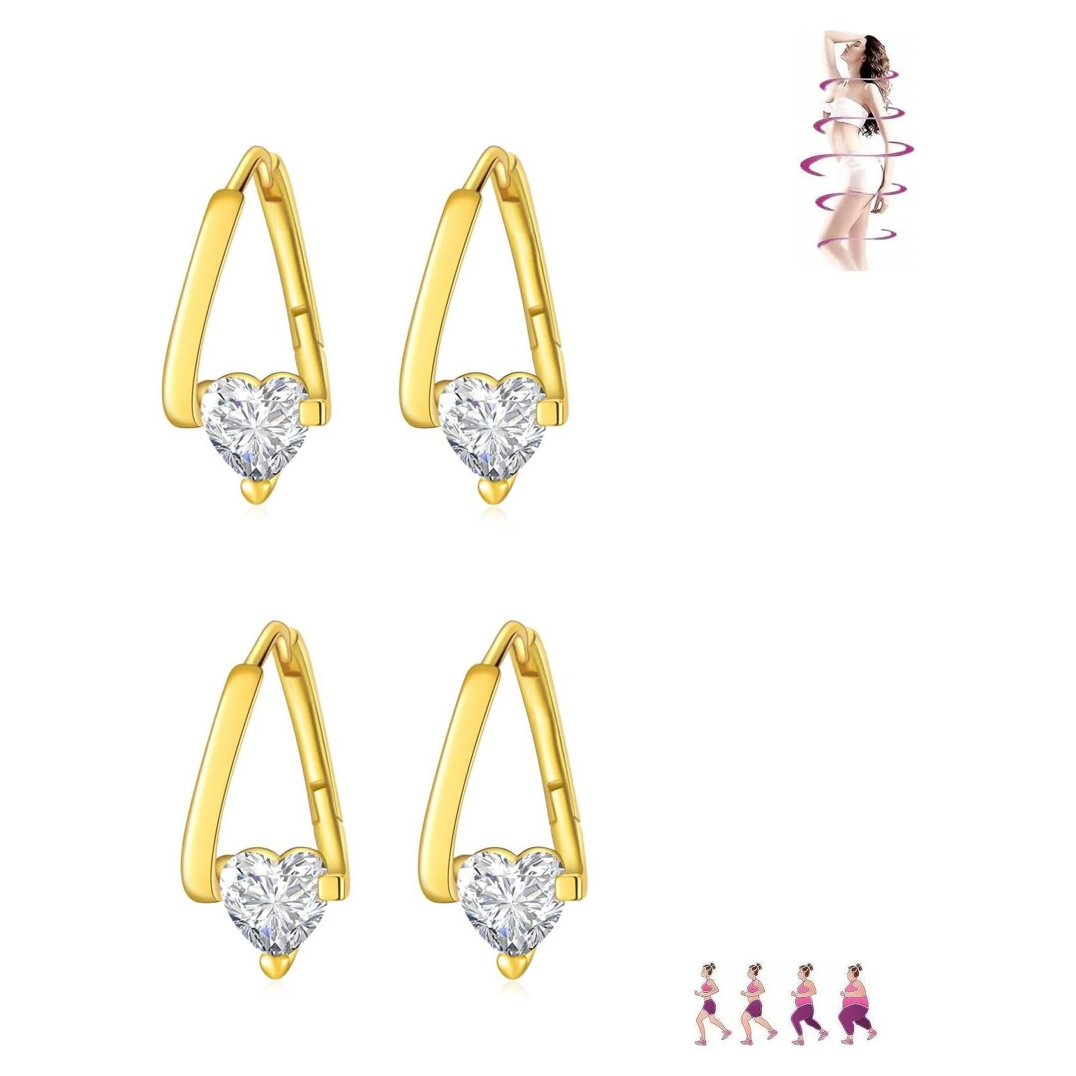 Pendientes de Magnetoterapia Lovefinity de Germanio Dorados