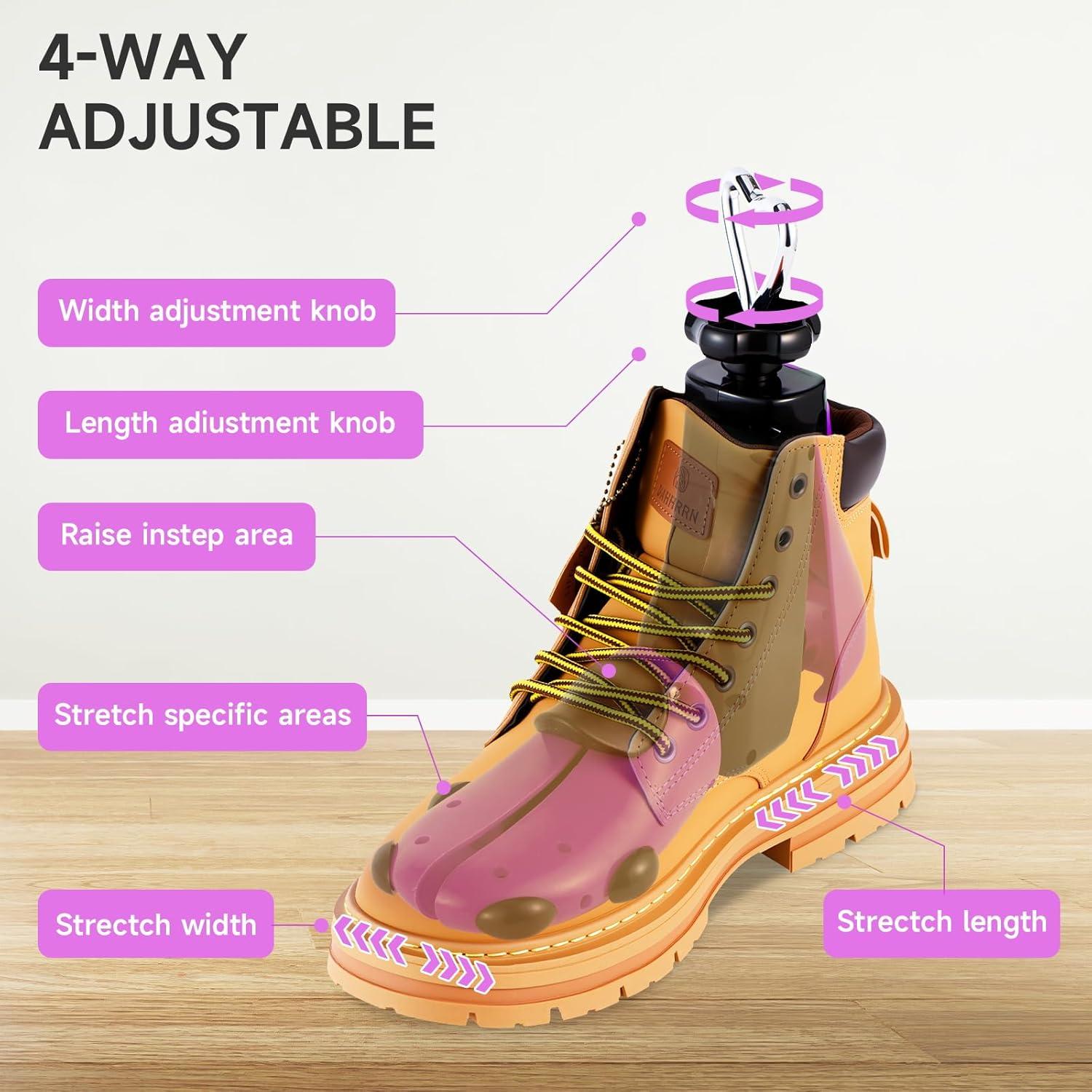 Estirador de Zapatos Ajustable 4 Vías para Hombres y Mujeres