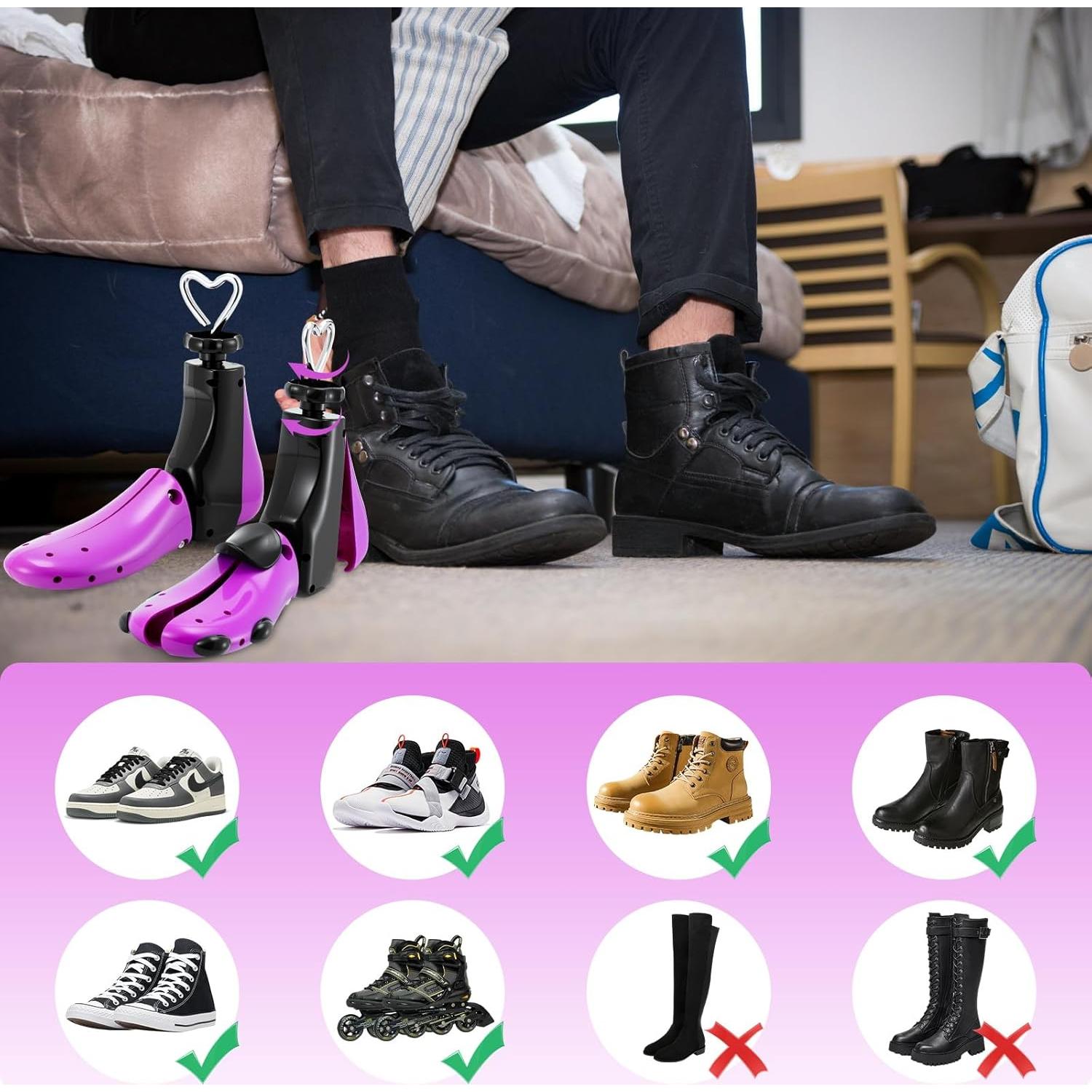 Estirador de Zapatos Ajustable 4 Vías para Hombres y Mujeres