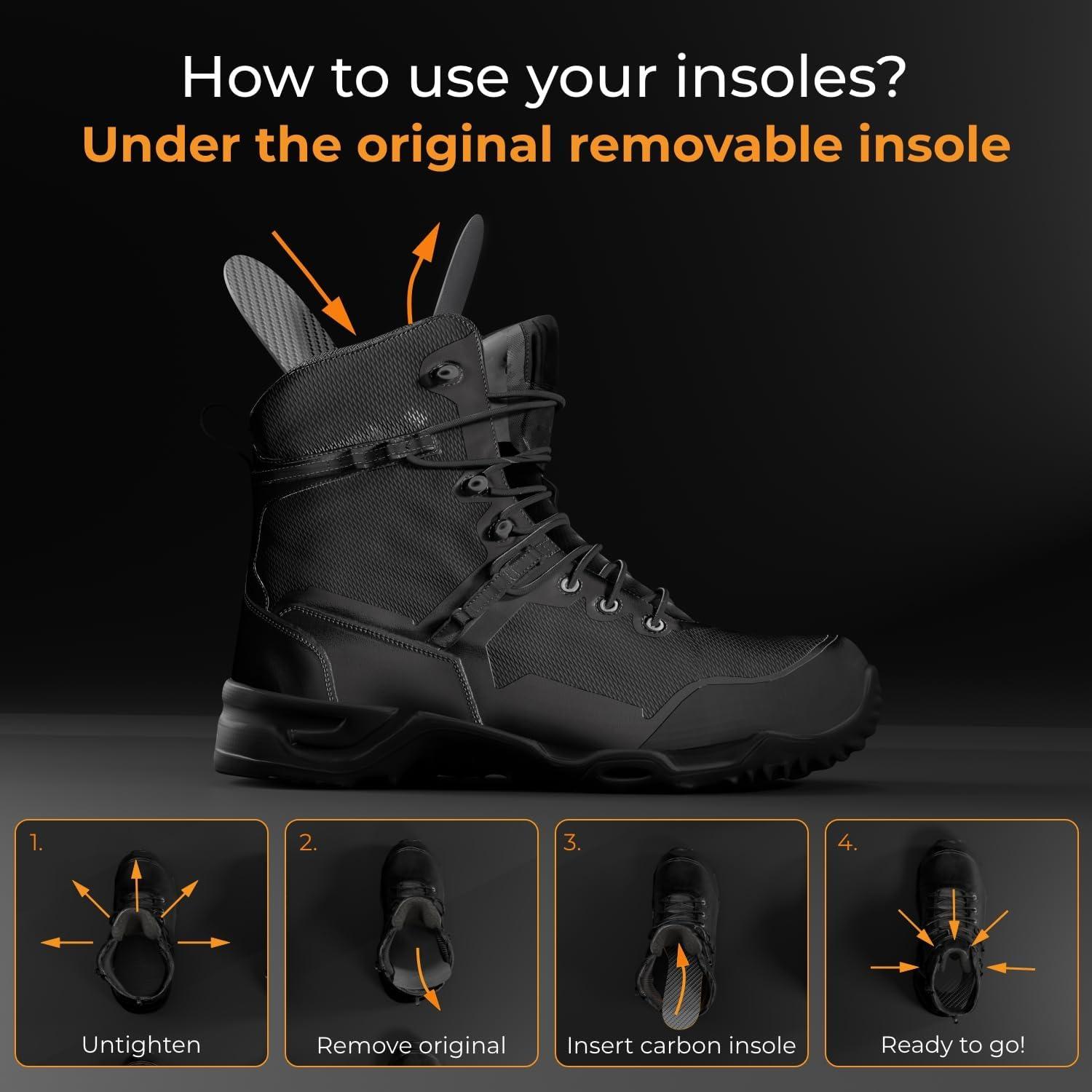 Plantilla ortopédica de fibra de carbono Erismet - Unisex 4-4.5