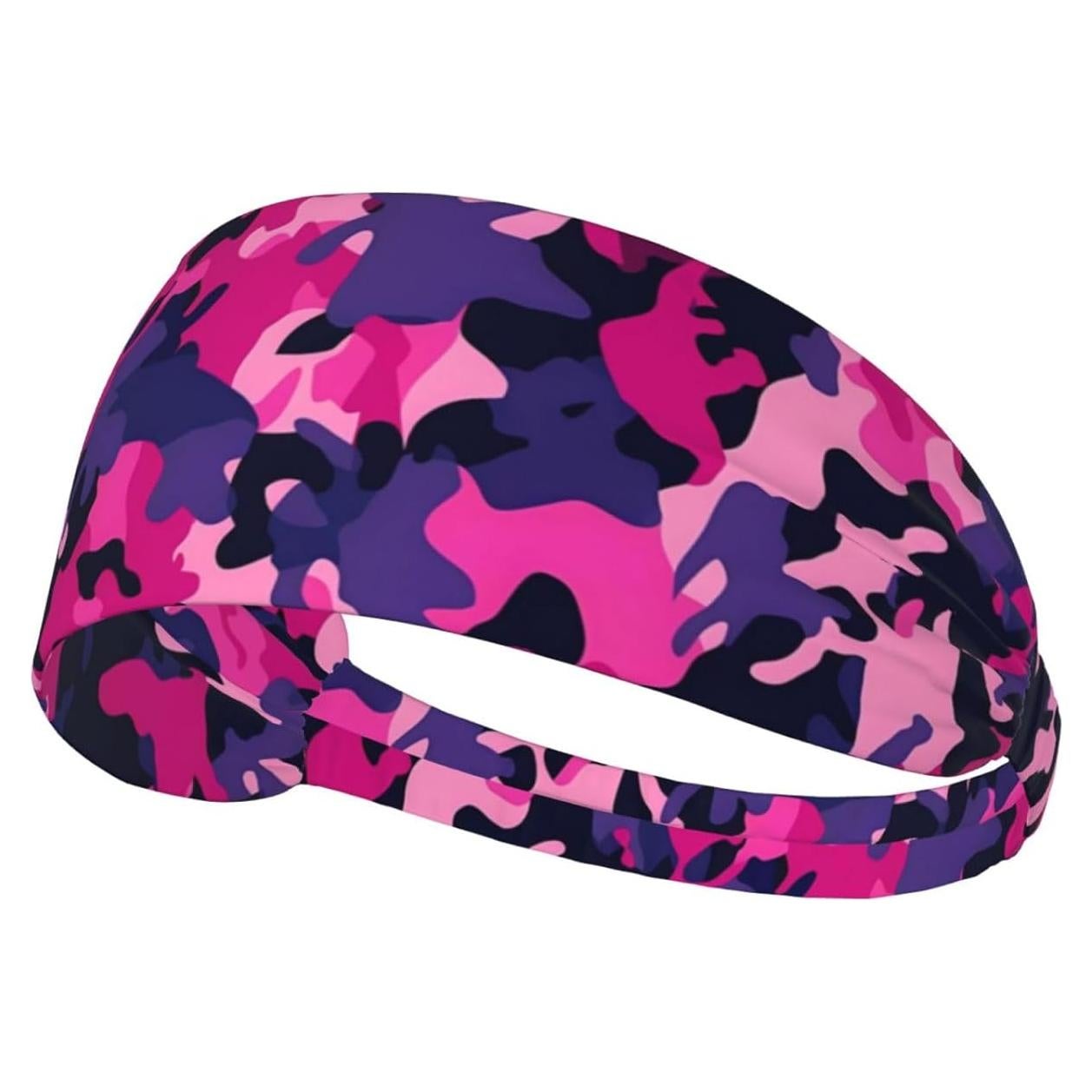 Cinta Elástica de Ejercicio Camuflaje Rosa Genérico - Banda Antideslizante para Yoga y Fitness