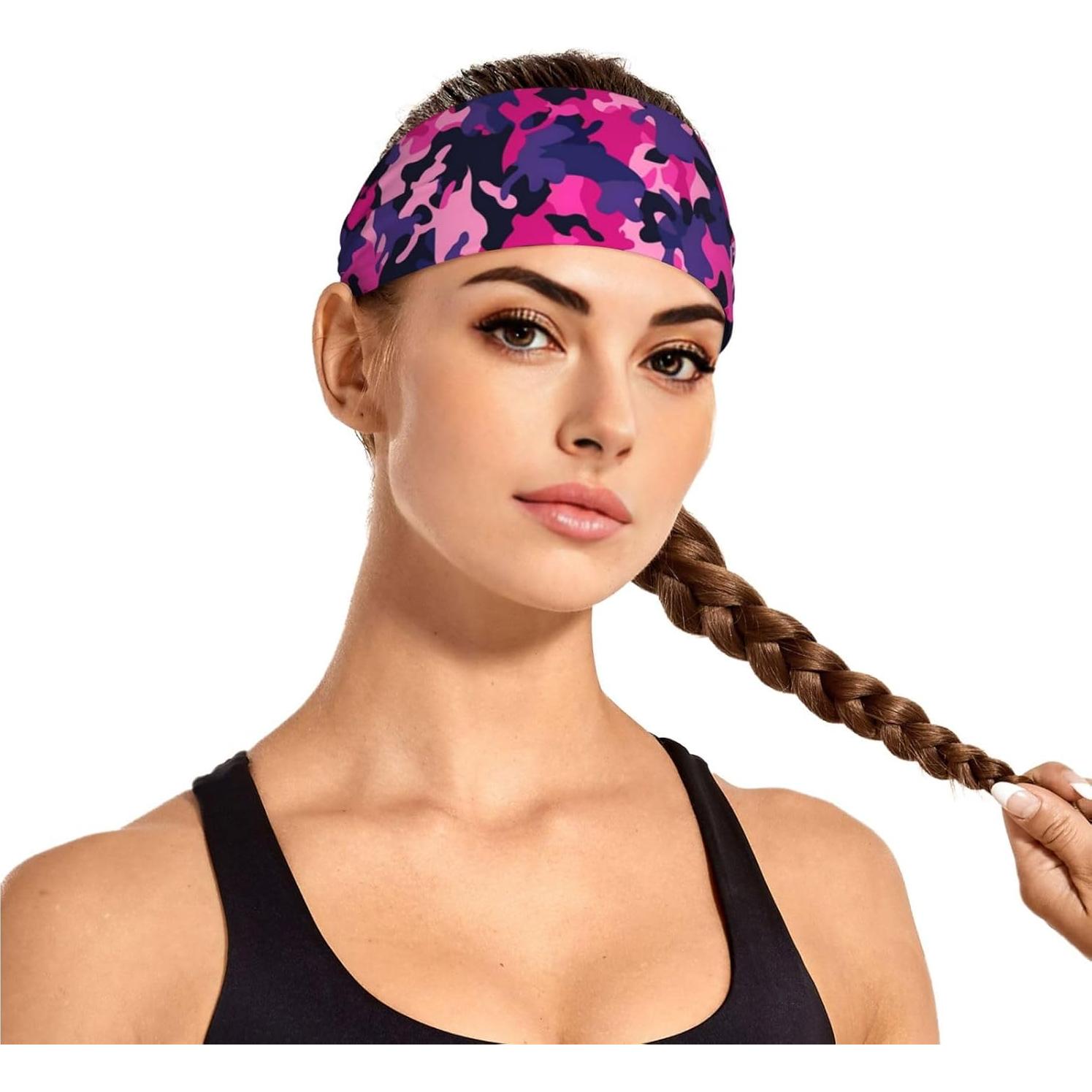 Cinta Elástica de Ejercicio Camuflaje Rosa Genérico - Banda Antideslizante para Yoga y Fitness