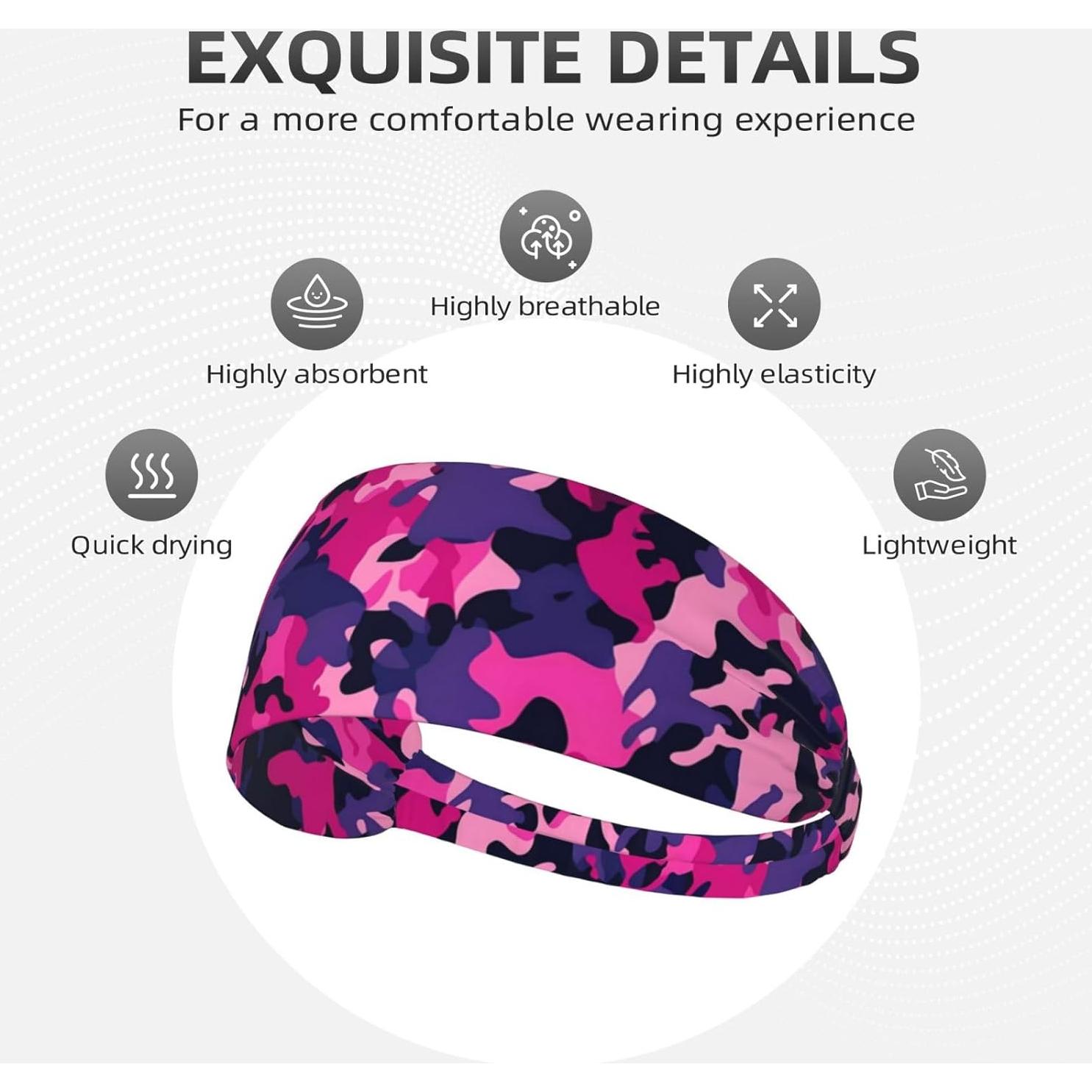 Cinta Elástica de Ejercicio Camuflaje Rosa Genérico - Banda Antideslizante para Yoga y Fitness