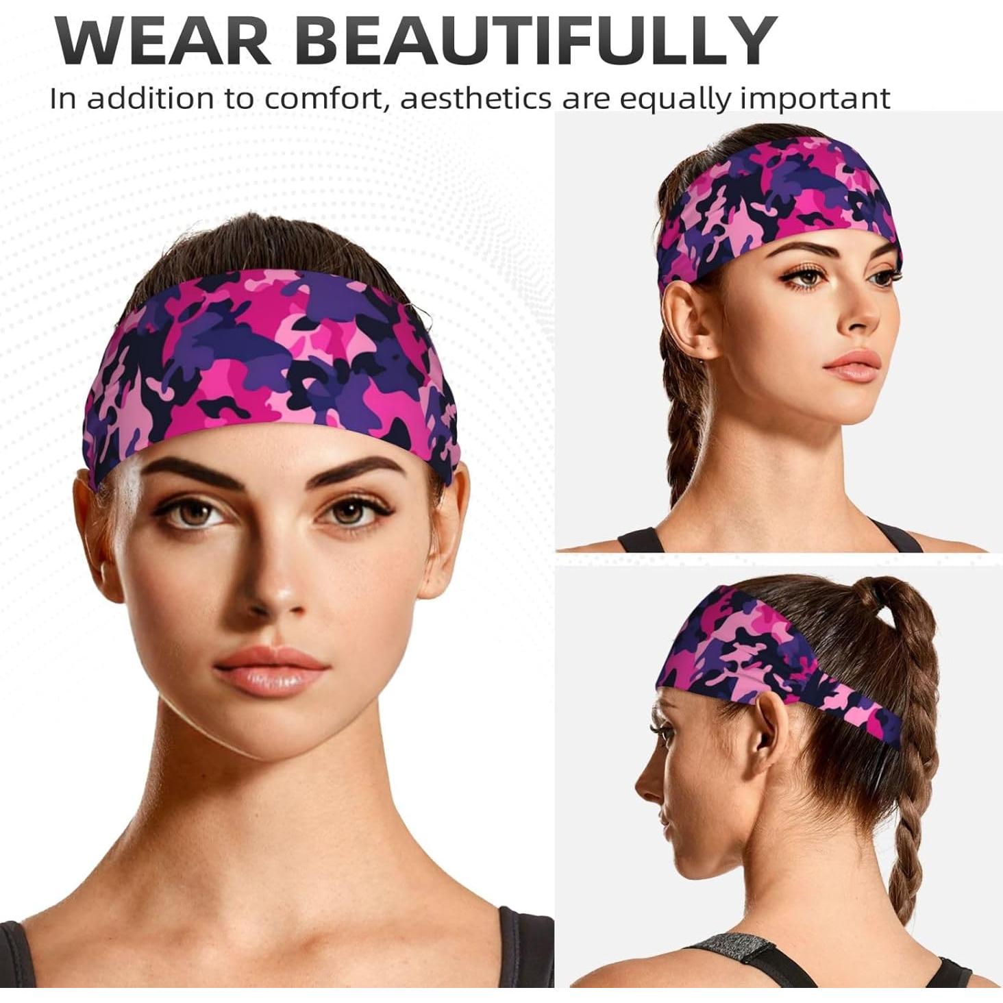 Cinta Elástica de Ejercicio Camuflaje Rosa Genérico - Banda Antideslizante para Yoga y Fitness