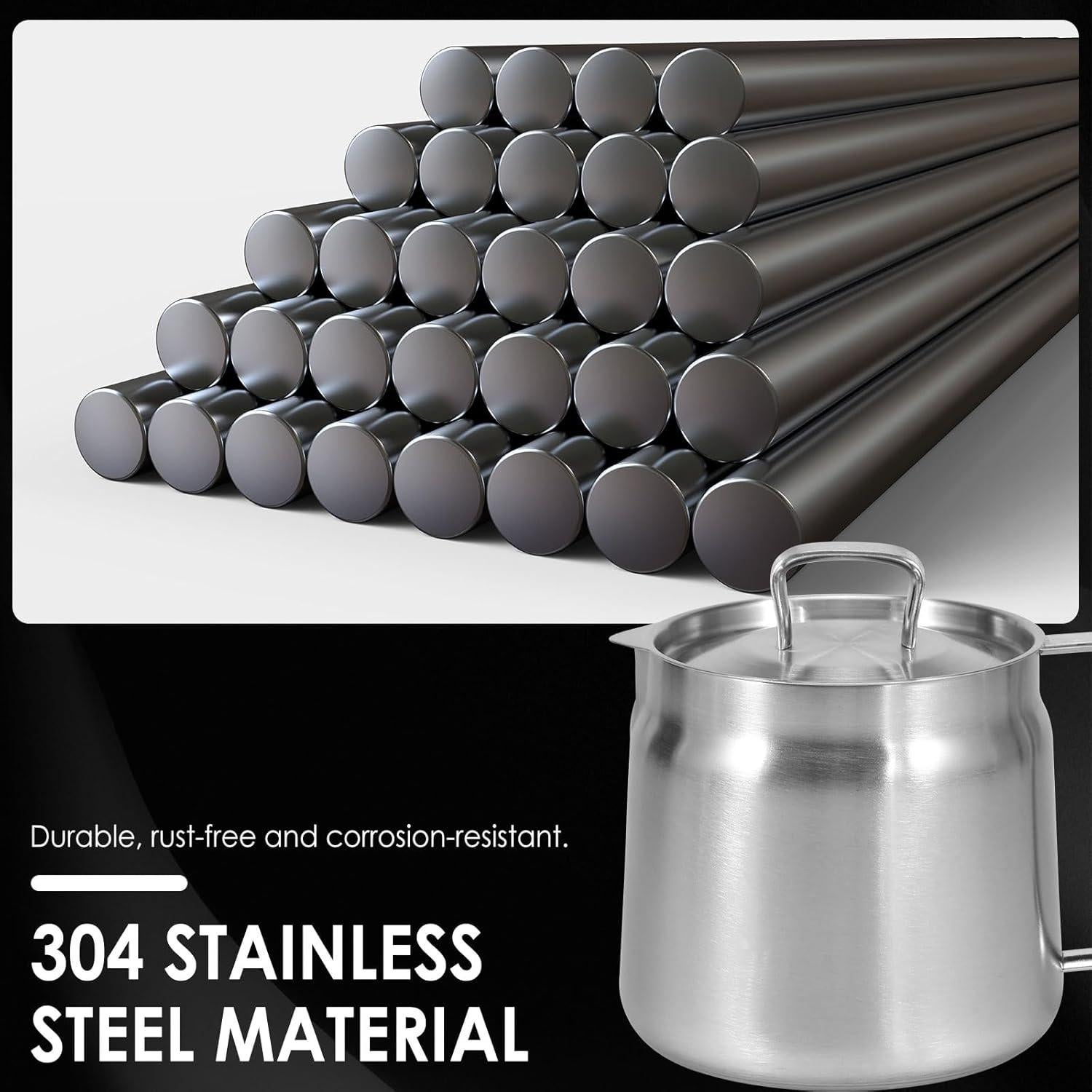 Olla Filtro de Aceite 1.5L Acero Inoxidable LCZNXJJY