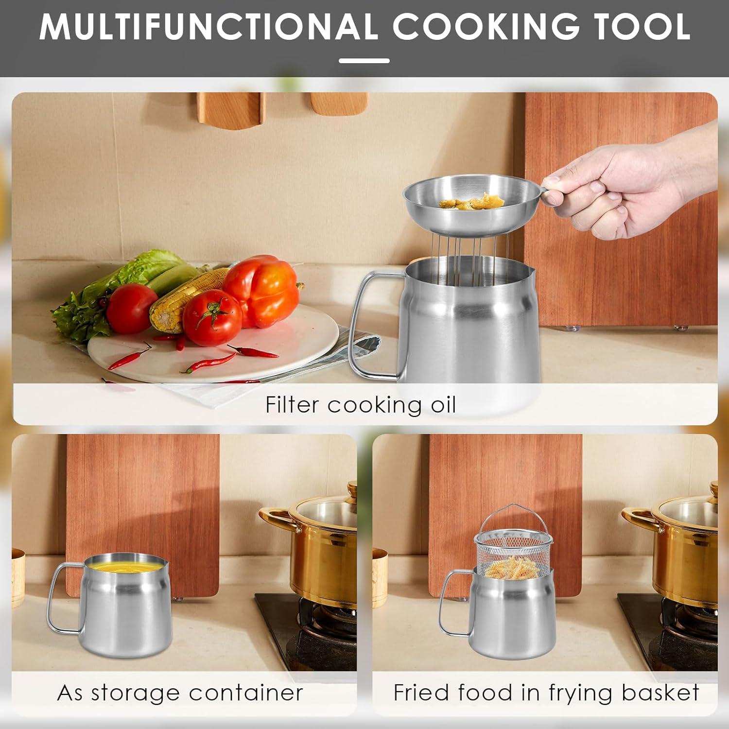 Olla Filtro de Aceite 1.5L Acero Inoxidable LCZNXJJY