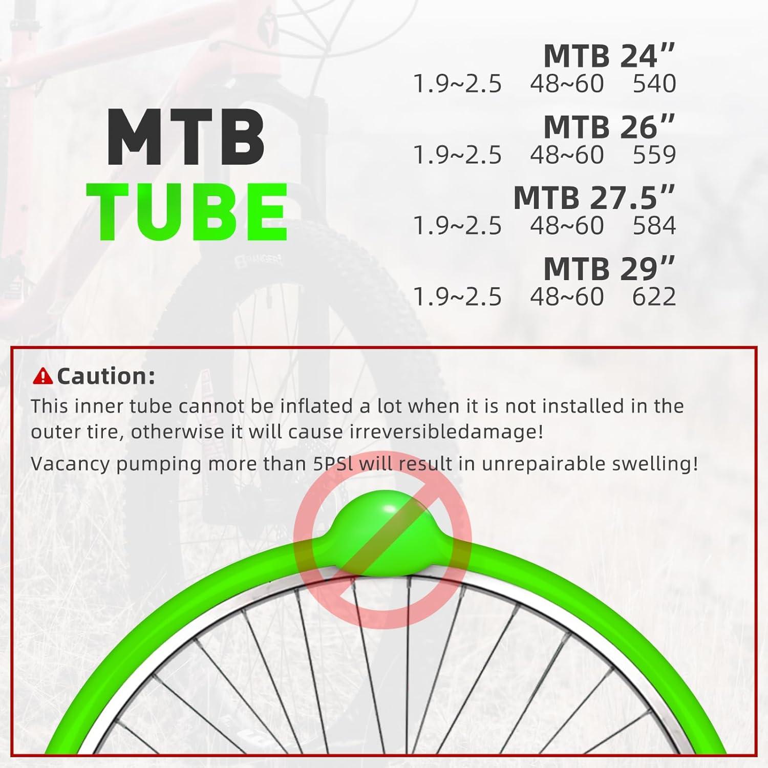 Paquete de 2 Tubos Interiores CYCLAMI 27.5" x 1.9-2.5 TPU