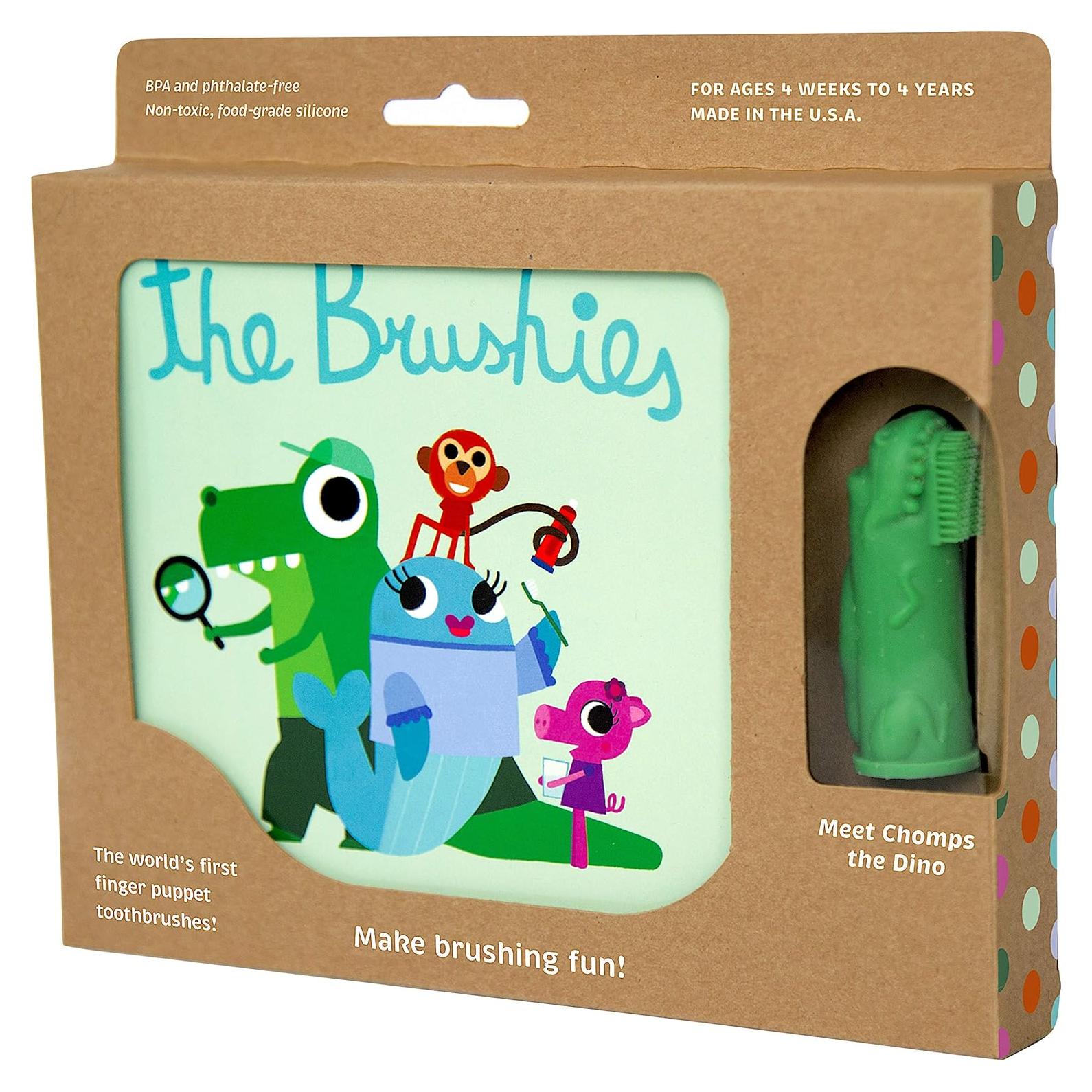 Set de Cepillo de Dientes Chomps El Dino para Bebés y Niños