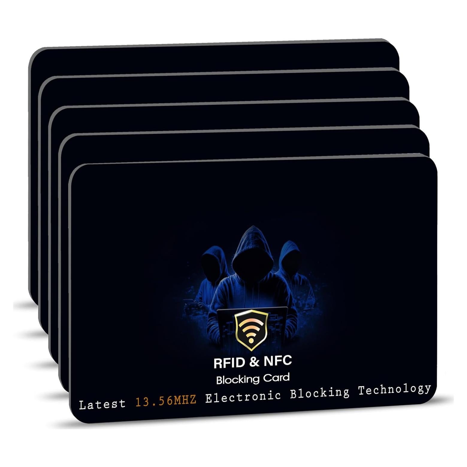 Tarjetas de Bloqueo RFID SaiTech IT 5 Pcs Impresión Azul