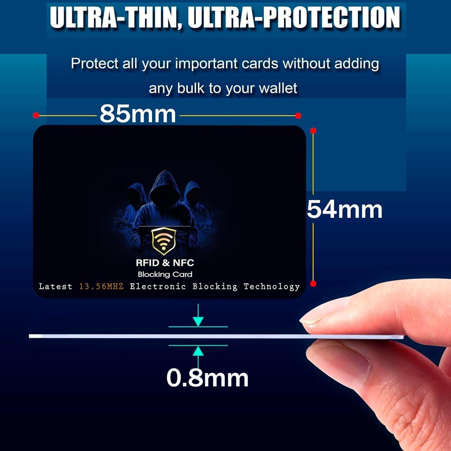 Tarjetas de Bloqueo RFID SaiTech IT 5 Pcs Impresión Azul