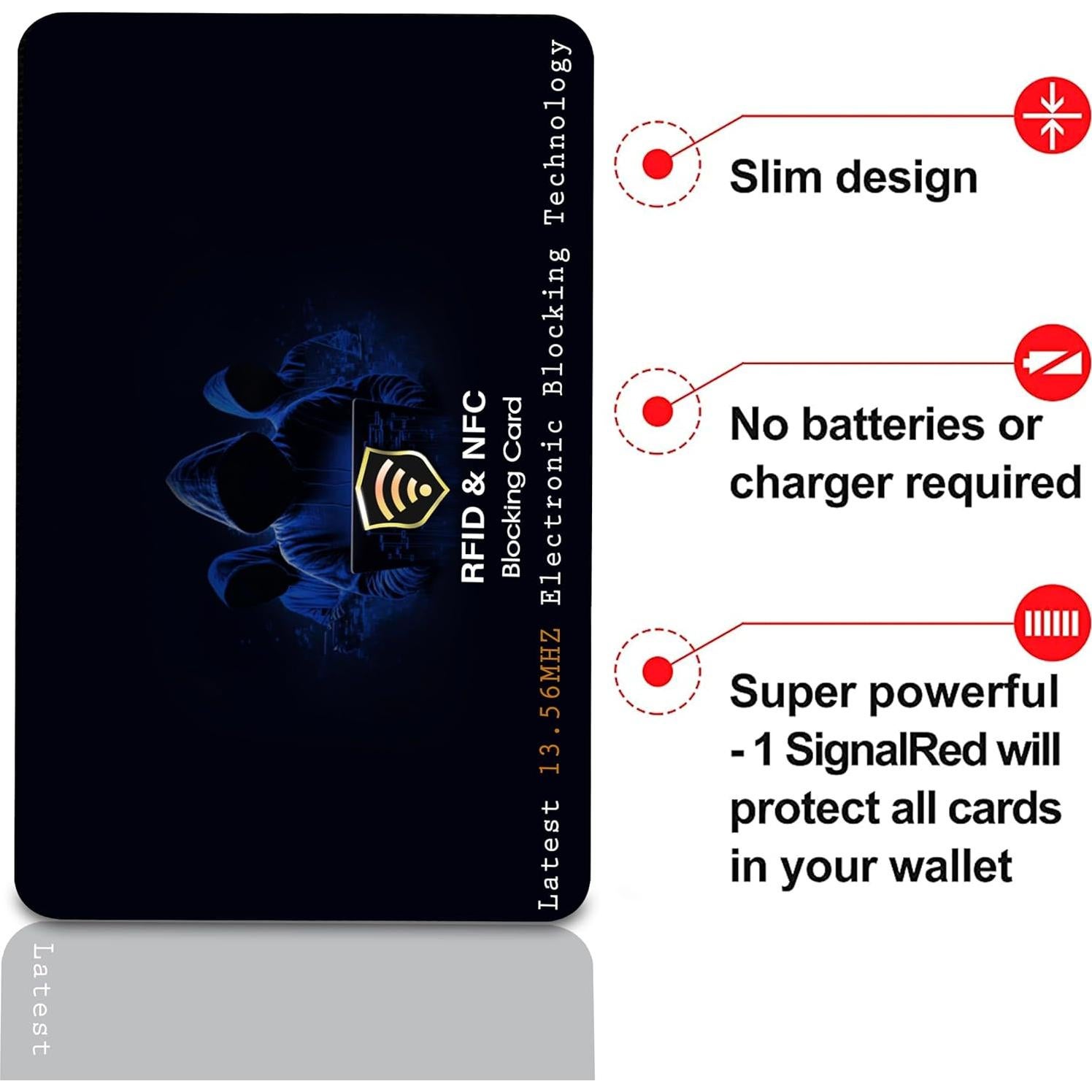 Tarjetas de Bloqueo RFID SaiTech IT 5 Pcs Impresión Azul