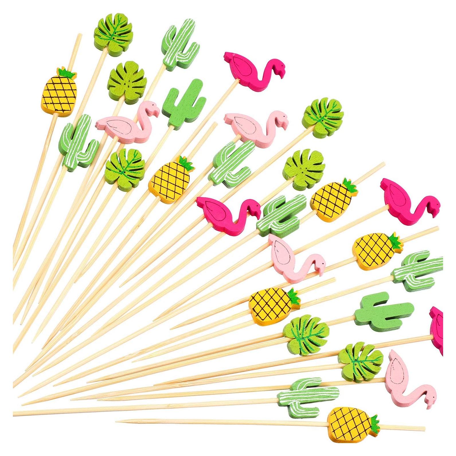 Palillos de Cóctel Blulu 200 Piezas 11.94 cm Bambú Decorativos