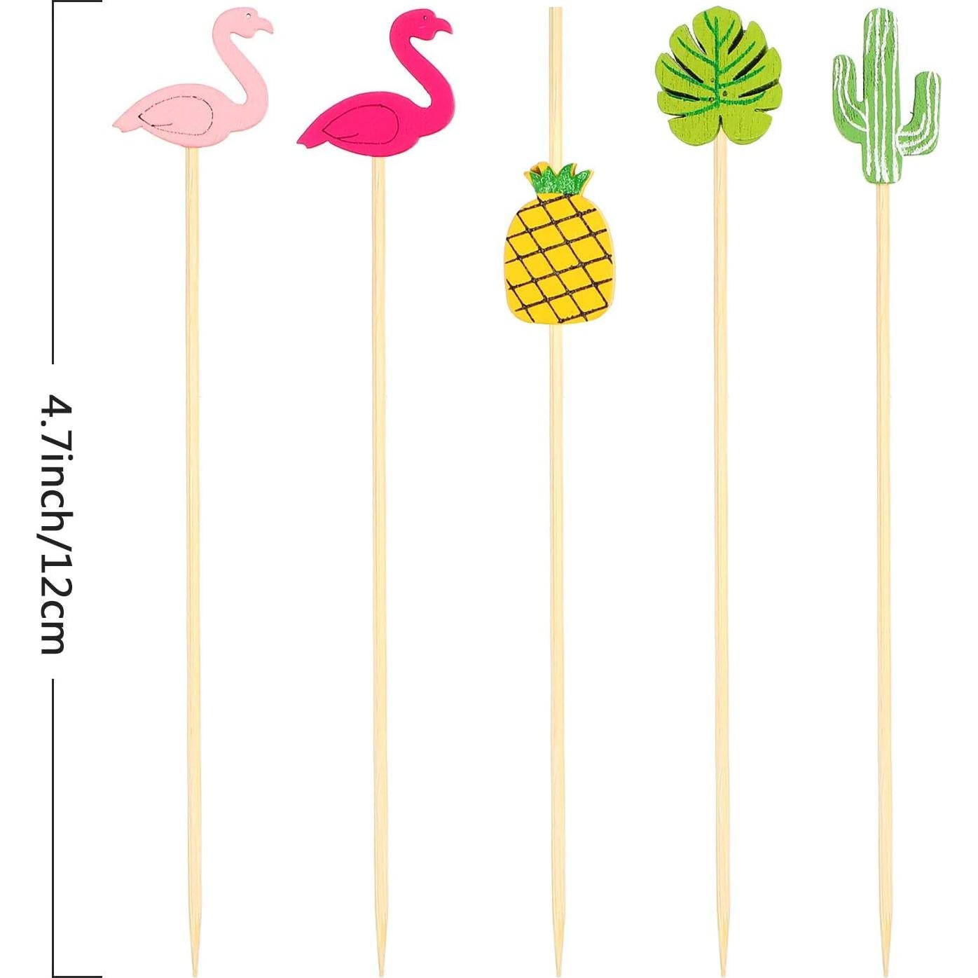 Palillos de Cóctel Blulu 200 Piezas 11.94 cm Bambú Decorativos