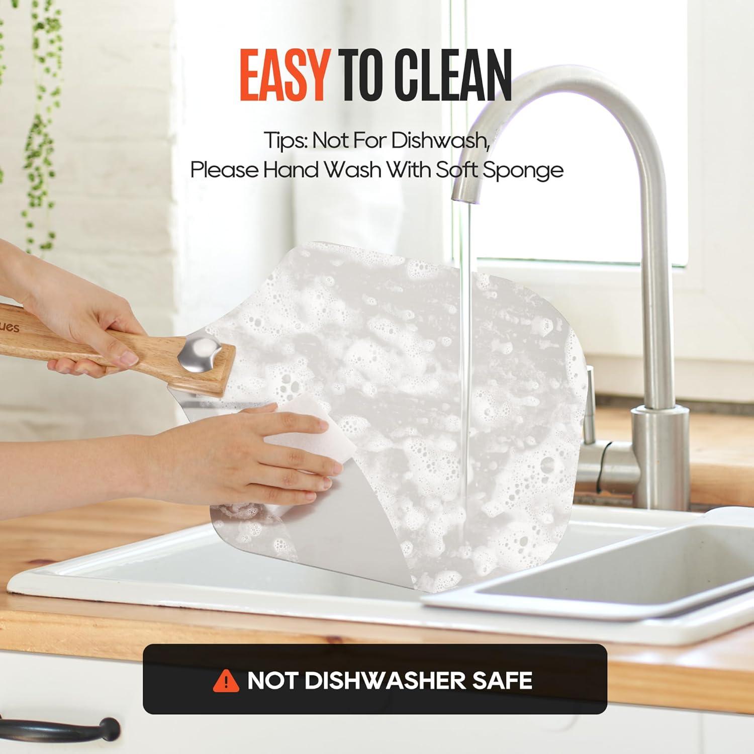 Paleta de Pizza de Aluminio 30 cm Mooues con Cortador Rocker