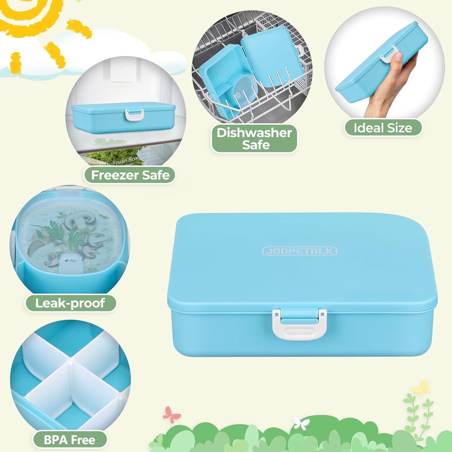 Caja de Almuerzo Bento JOOPETALK 880ml Azul 8 Compartimentos