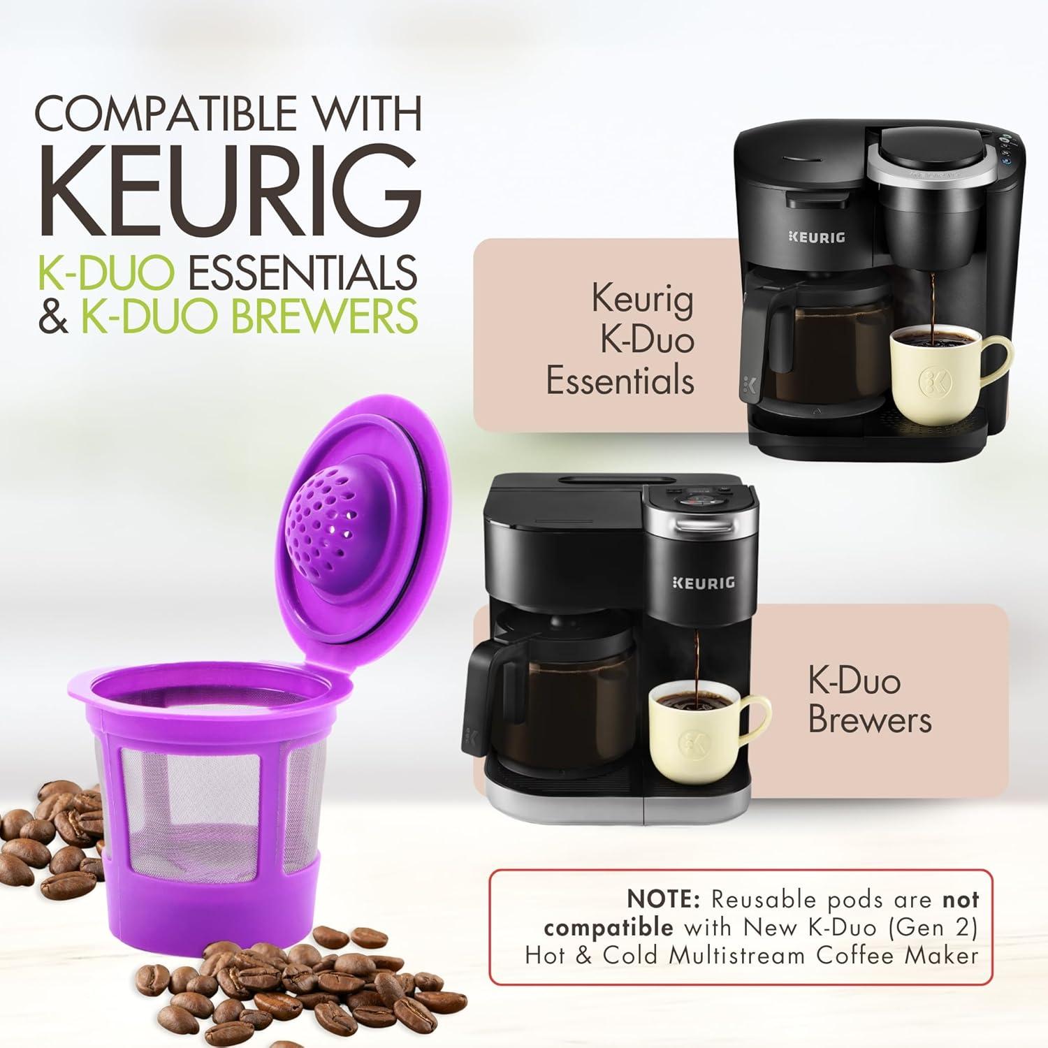 Filtro de café reutilizable PureHQ para Keurig K-Duo + 2 cápsulas