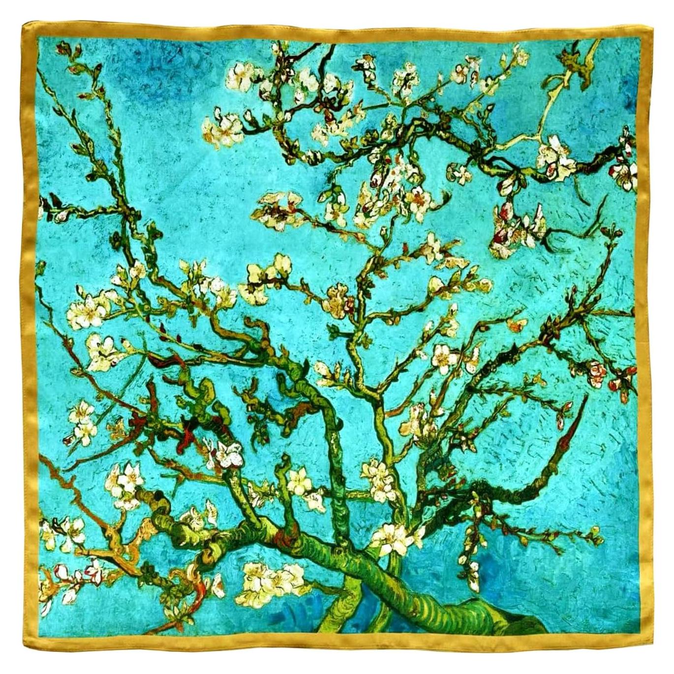 Bufanda de Seda 100% Van Gogh Cuadrada 42x42cm y Larga 158x42cm