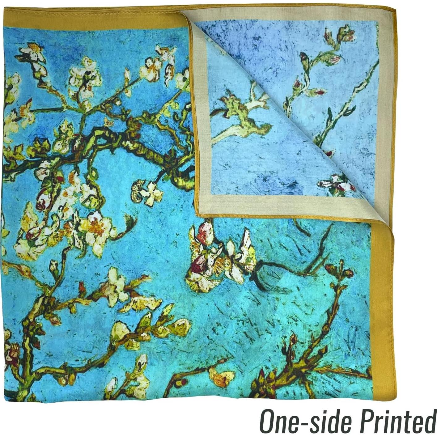 Bufanda de Seda 100% Van Gogh Cuadrada 42x42cm y Larga 158x42cm