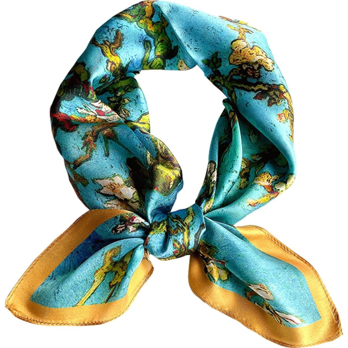 Bufanda de Seda 100% Van Gogh Cuadrada 42x42cm y Larga 158x42cm