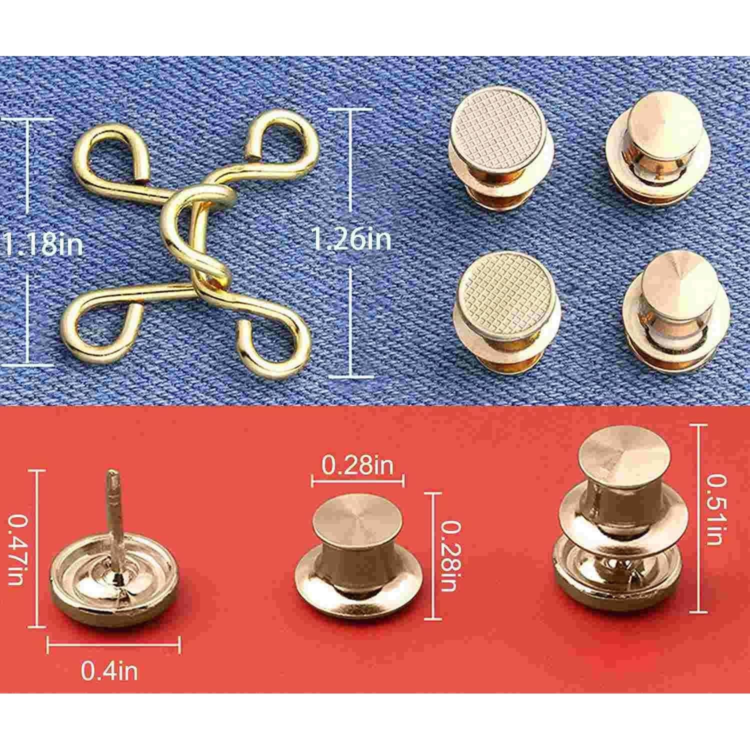 36 Piezas Extensores de Cintura Ajustables Hokoad - Botones de Jean