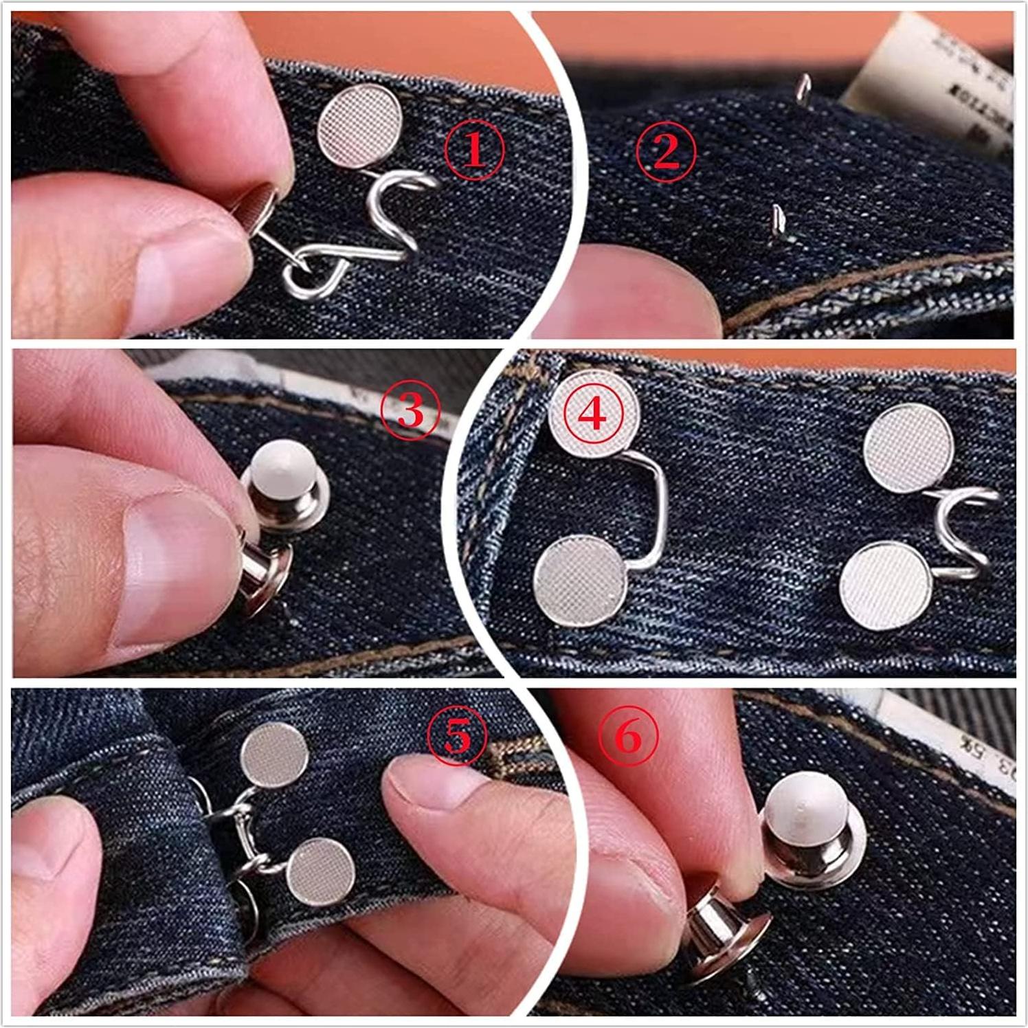 36 Piezas Extensores de Cintura Ajustables Hokoad - Botones de Jean