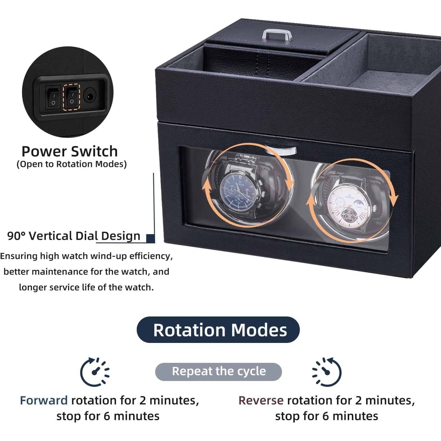 Winder de Reloj Automático Mcbazel para 2 Relojes - Gris