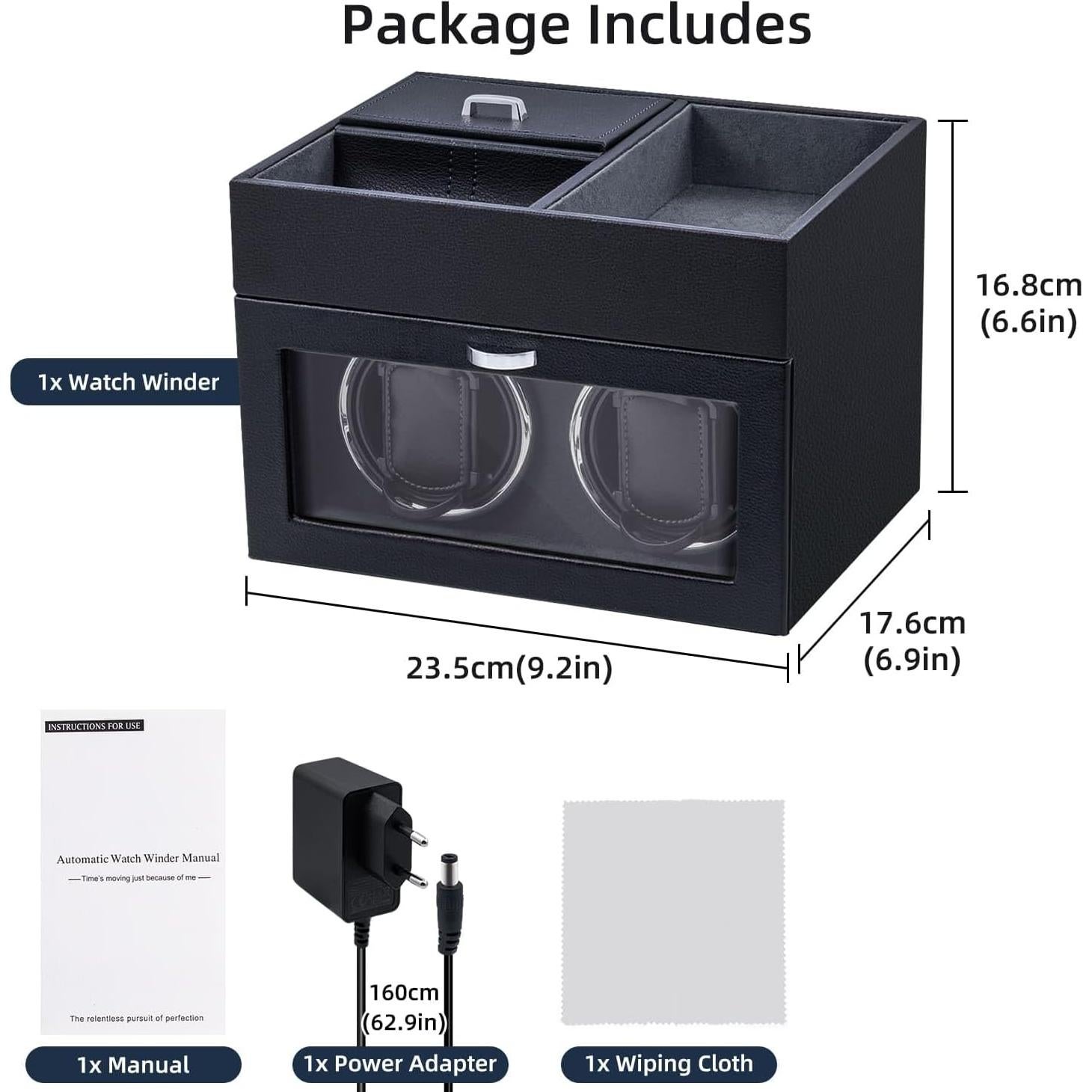 Winder de Reloj Automático Mcbazel para 2 Relojes - Gris