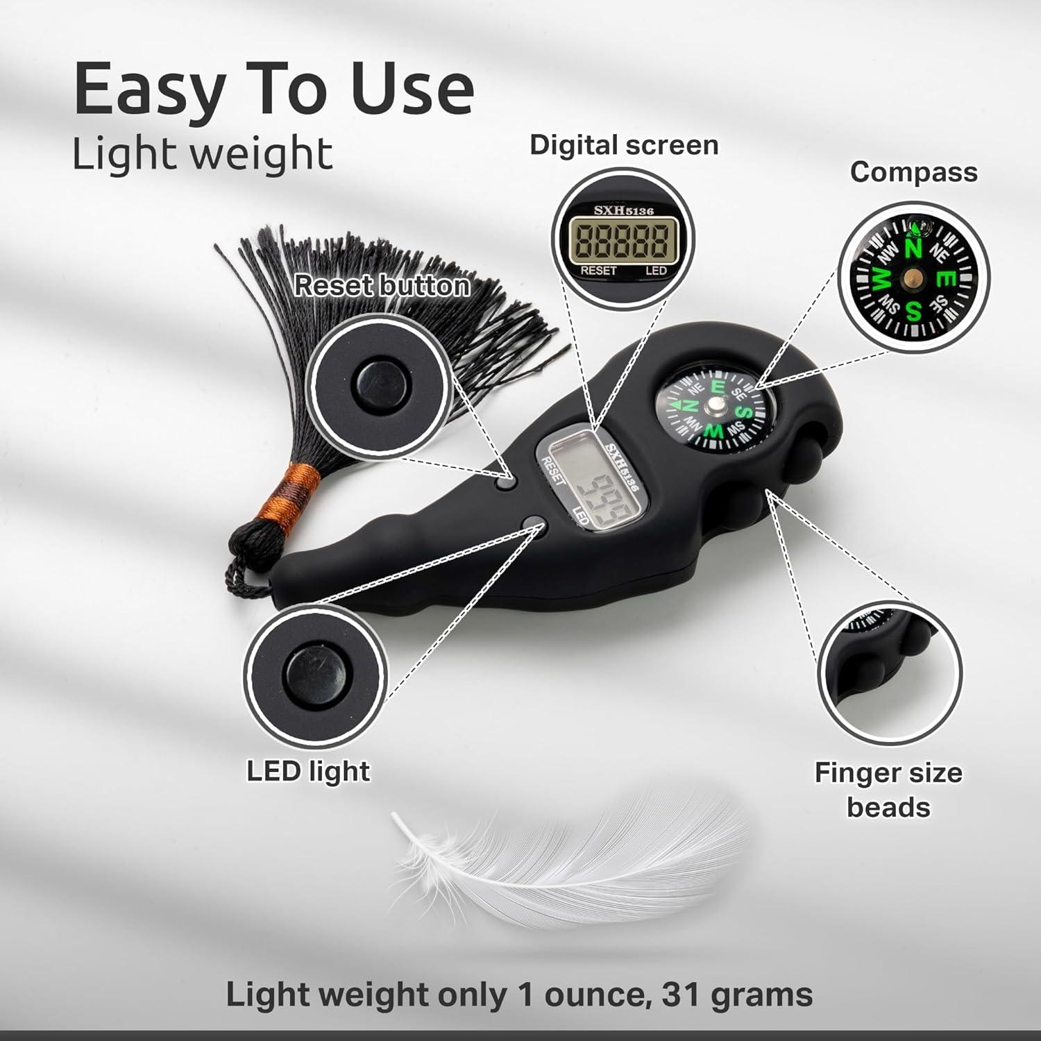 Contador Digital Tasbih STM Leaders Misbaha con Brújula y Luz