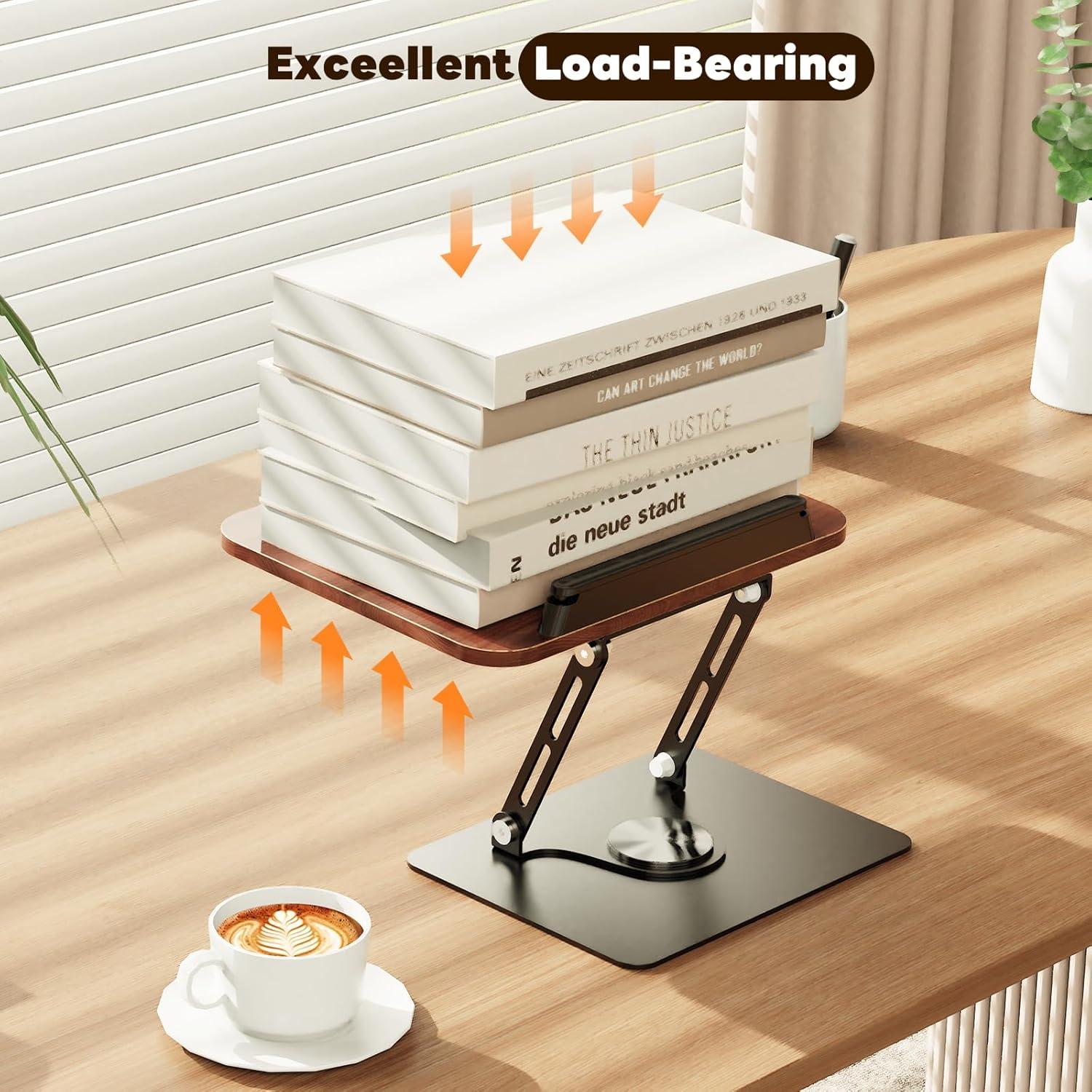 Soporte de Libro Abiglifty Ajustable con Base Rotativa 360°
