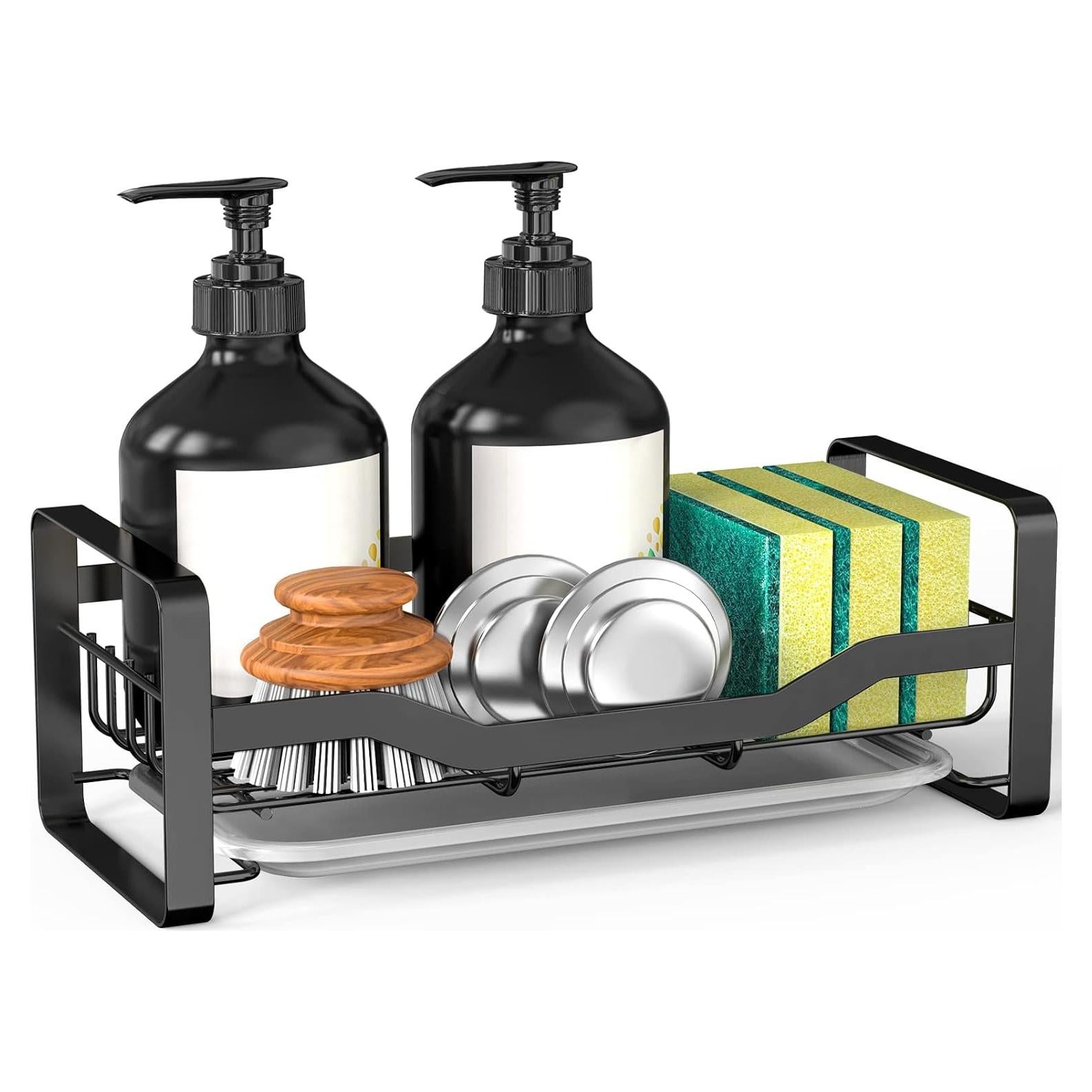 Soporte para Esponja de Fregadero Kontoyo Acero Inoxidable Negro