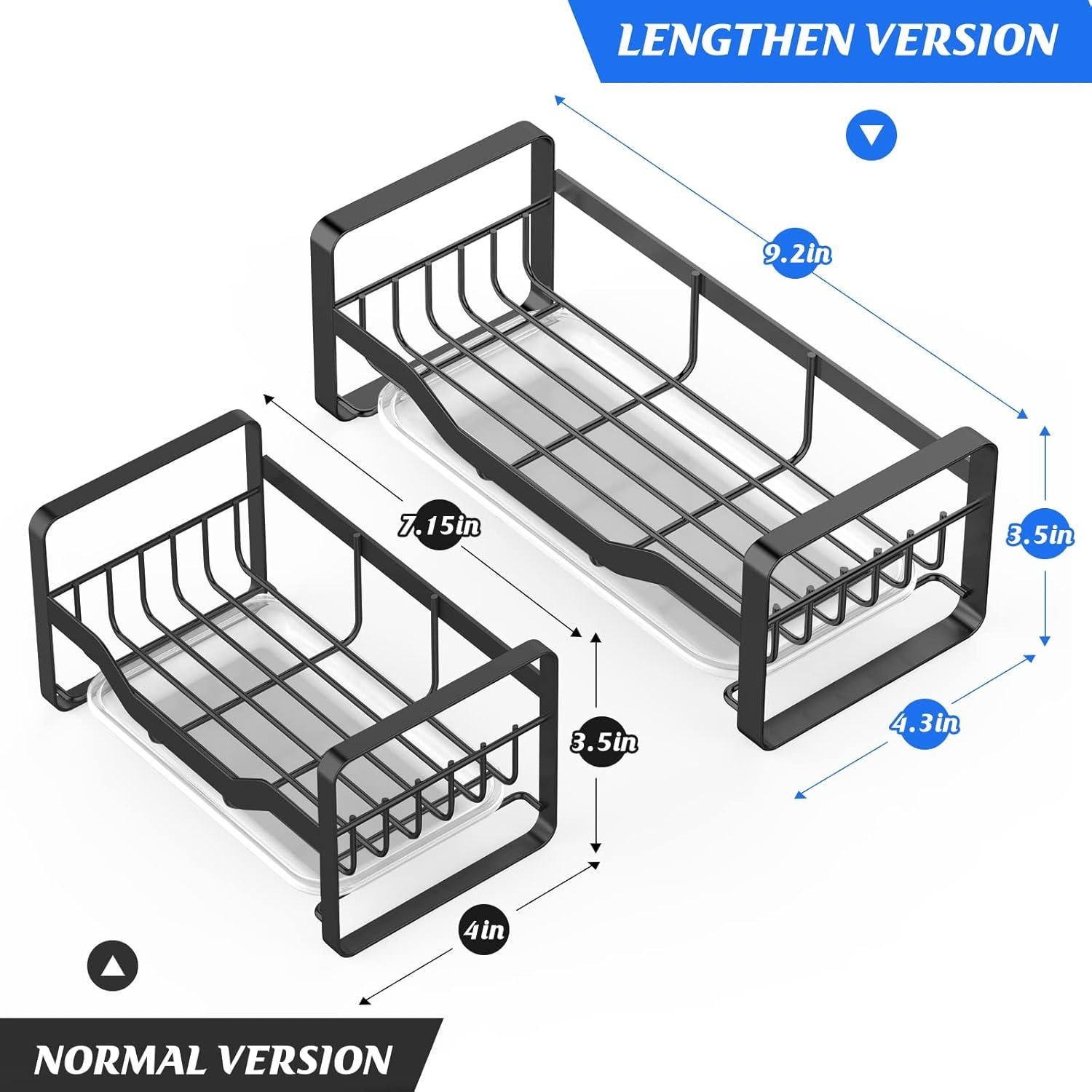 Soporte para Esponja de Fregadero Kontoyo Acero Inoxidable Negro