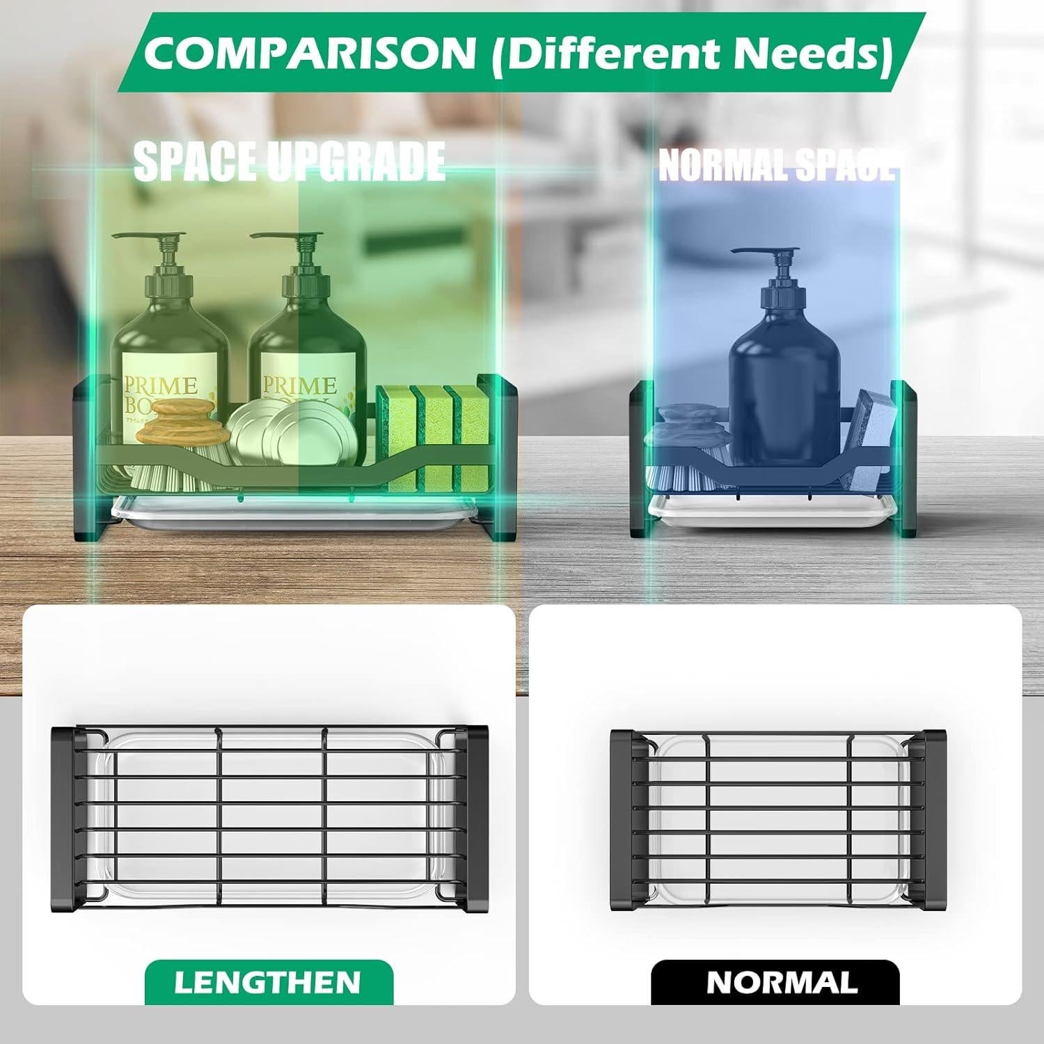 Soporte para Esponja de Fregadero Kontoyo Acero Inoxidable Negro