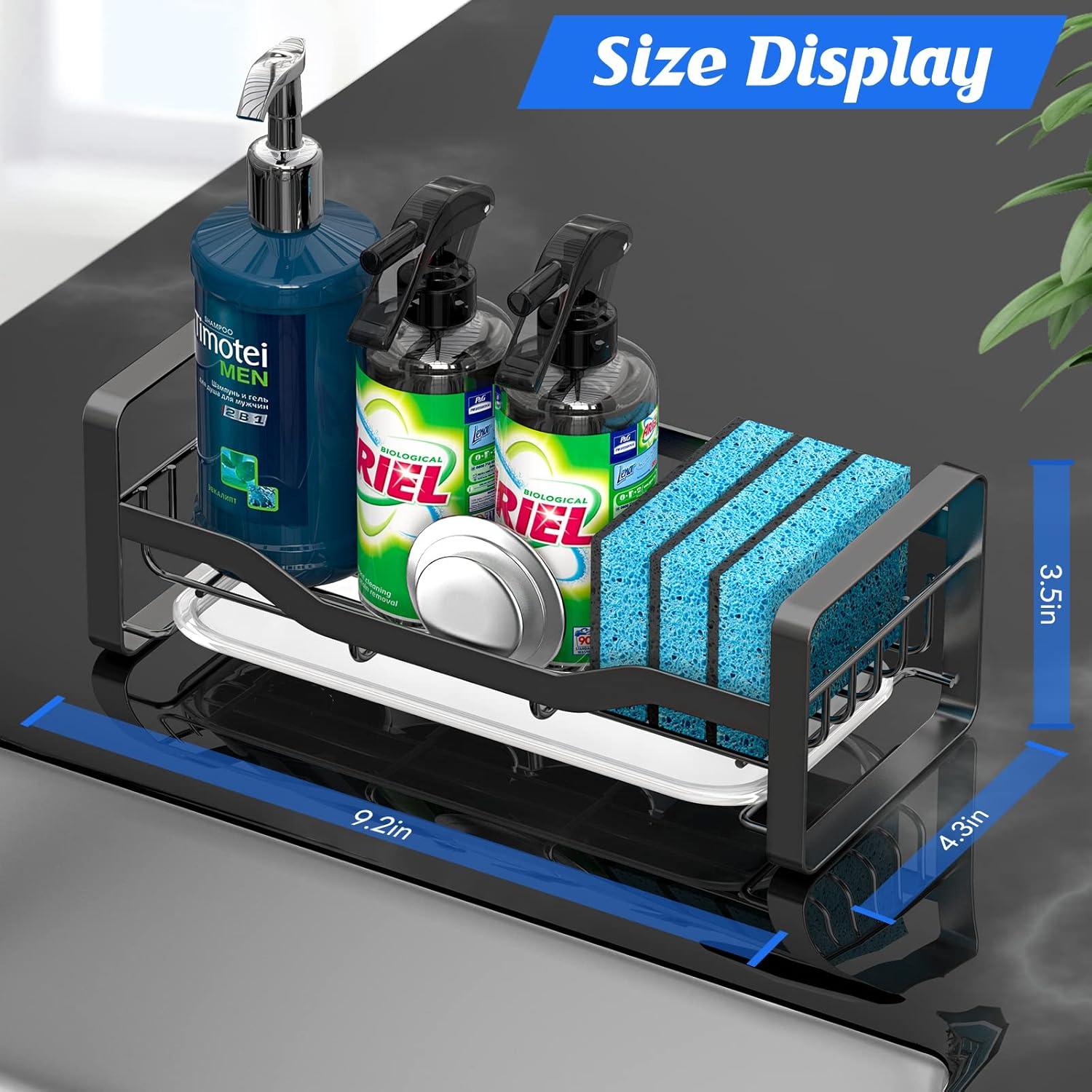 Soporte para Esponja de Fregadero Kontoyo Acero Inoxidable Negro