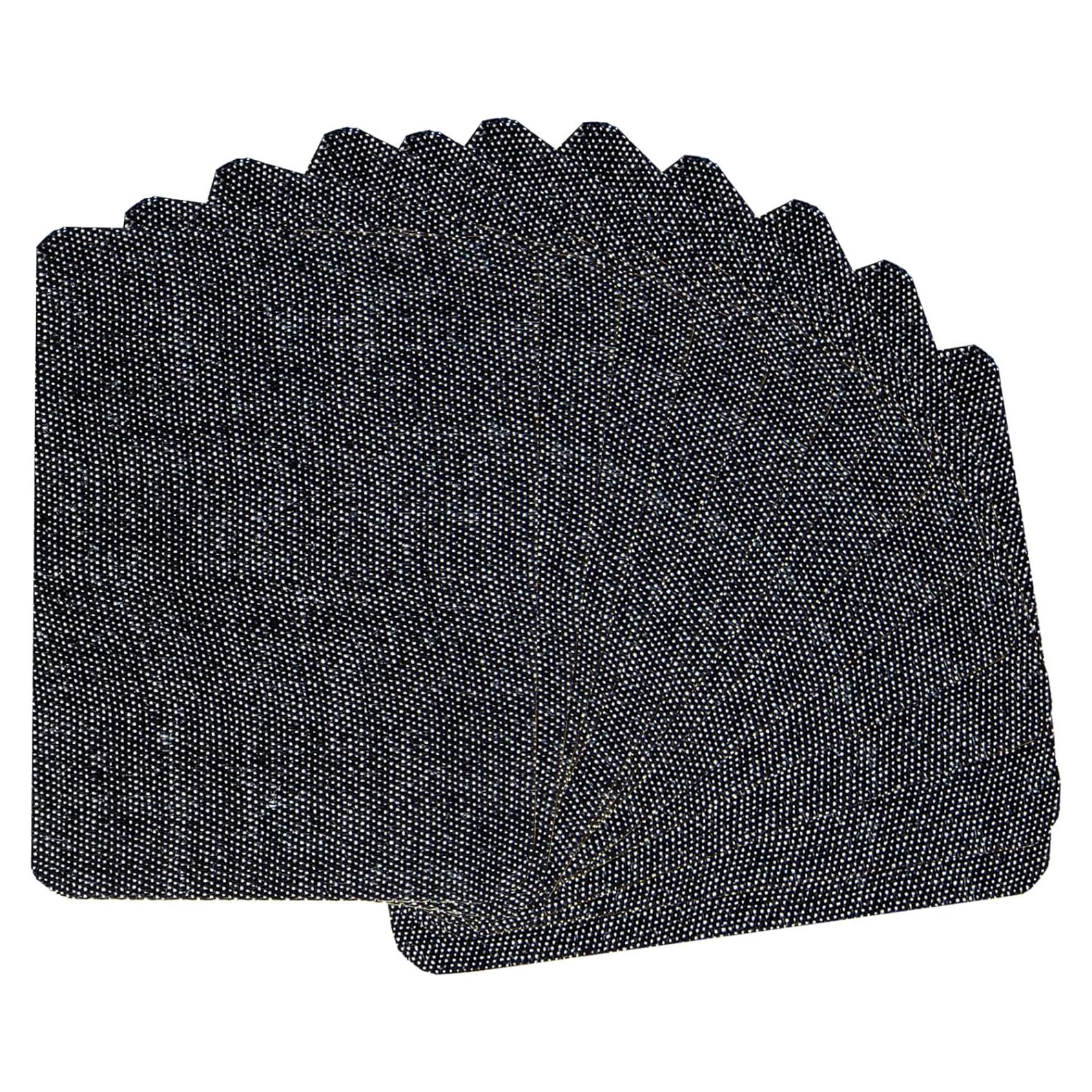 12 Parches de Jean GUYI para Planchar 100% Algodón Negro