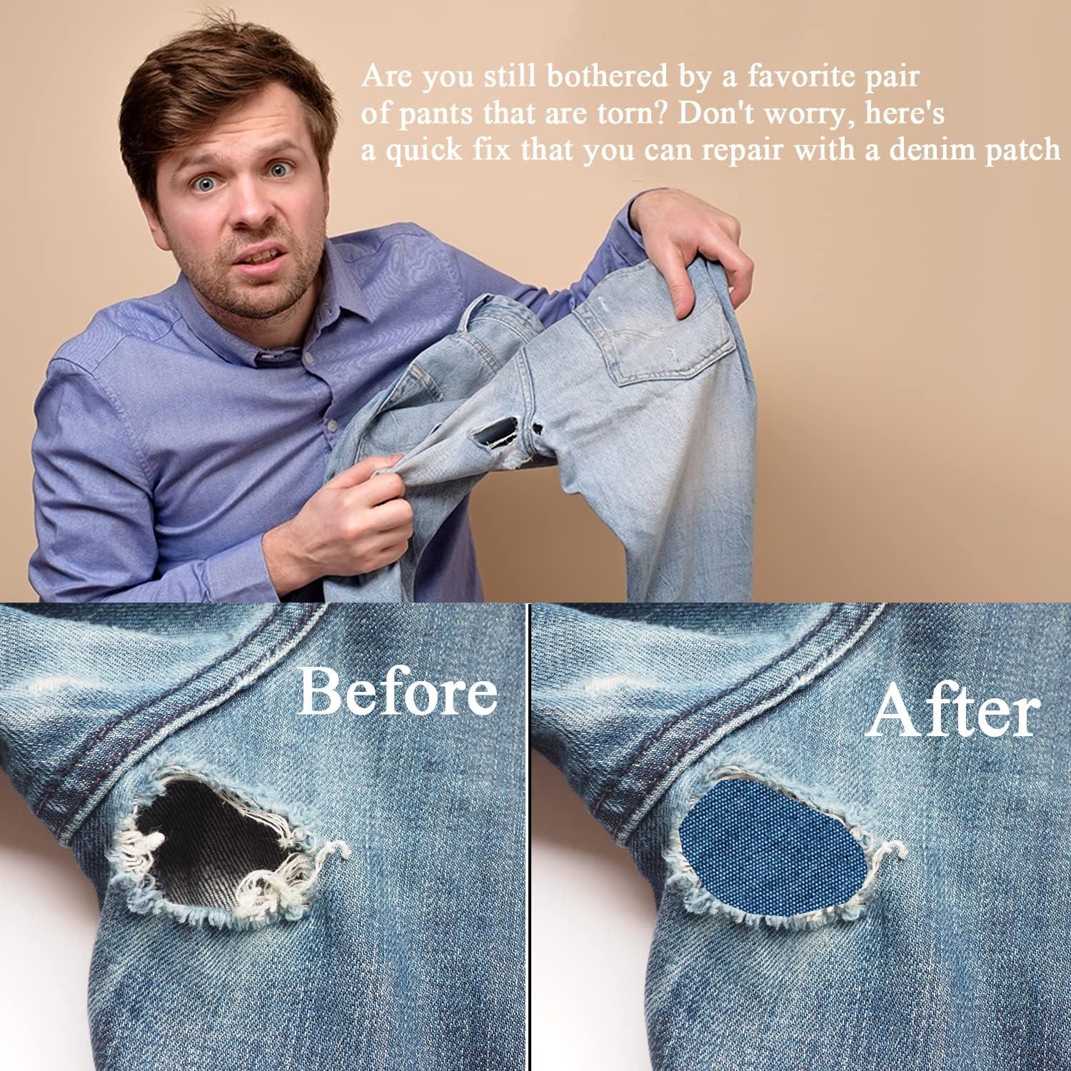 12 Parches de Jean GUYI para Planchar 100% Algodón Negro