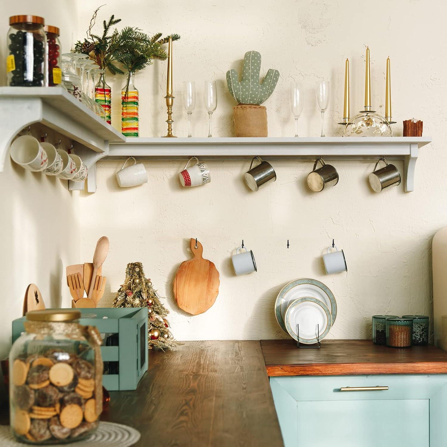 Ganchos de Tornillo RELBRO 50 Pcs Acero Negro 4.6 cm