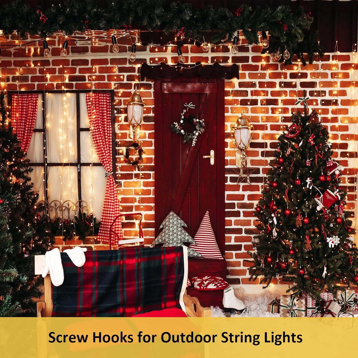 Ganchos de Tornillo RELBRO 50 Pcs Acero Negro 4.6 cm