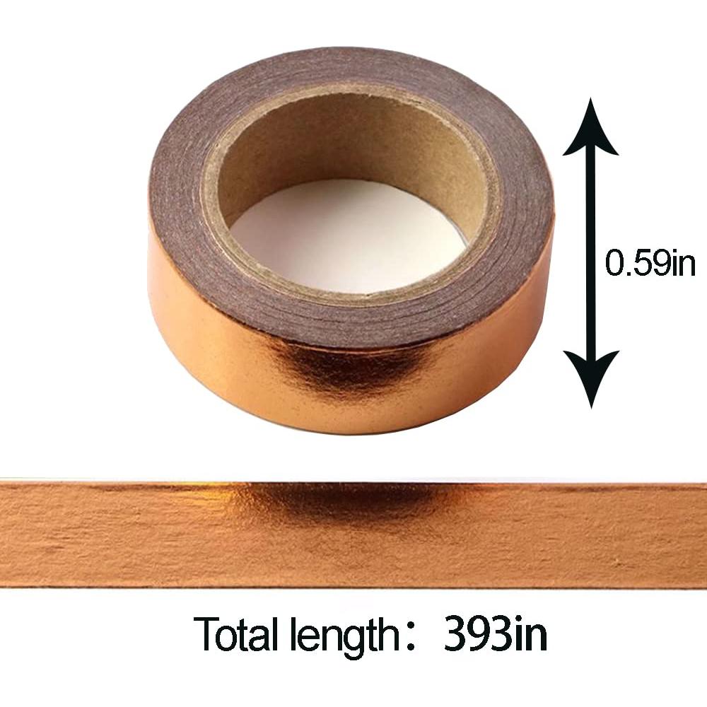 Cinta Washi Decorativa CIAJIE 1.6 cm x 10 m Cobre