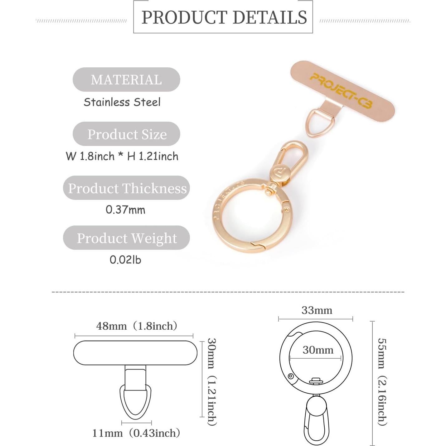 Tab de Sujeción para Teléfono PROJECT-CB Universal Negro