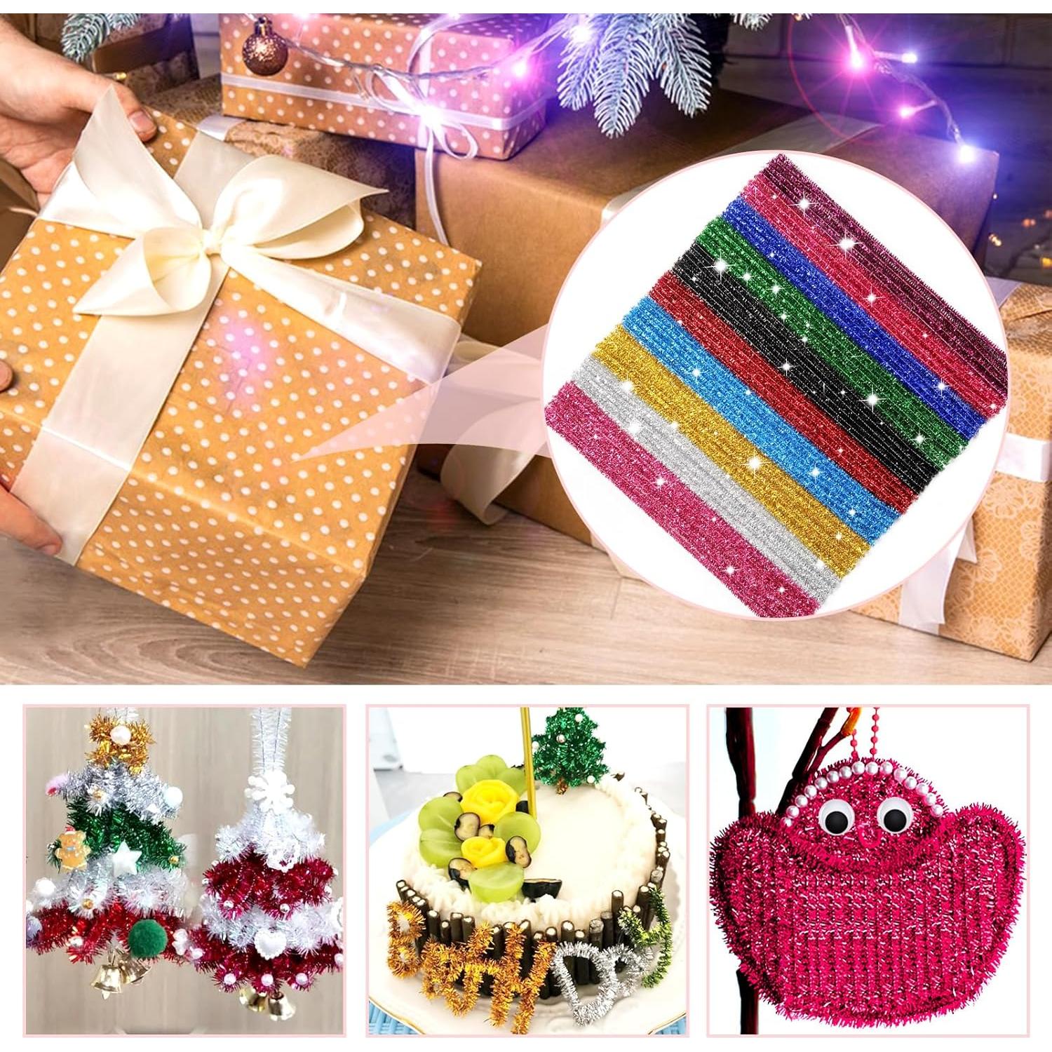 Limpiapipas Brillantes TOAOB 100 Piezas 6mm x 30cm Manualidades