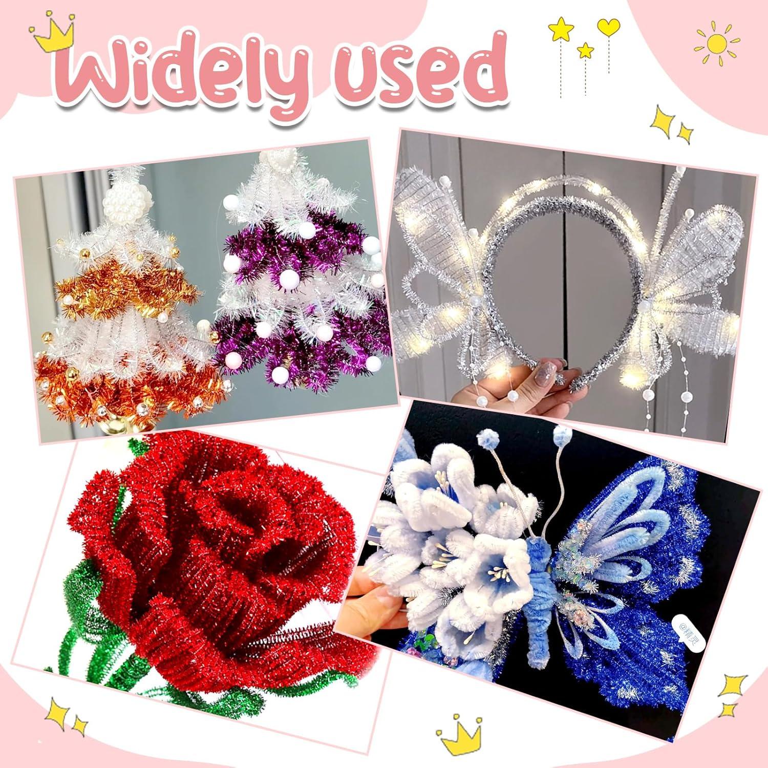 Limpiapipas Brillantes TOAOB 100 Piezas 6mm x 30cm Manualidades