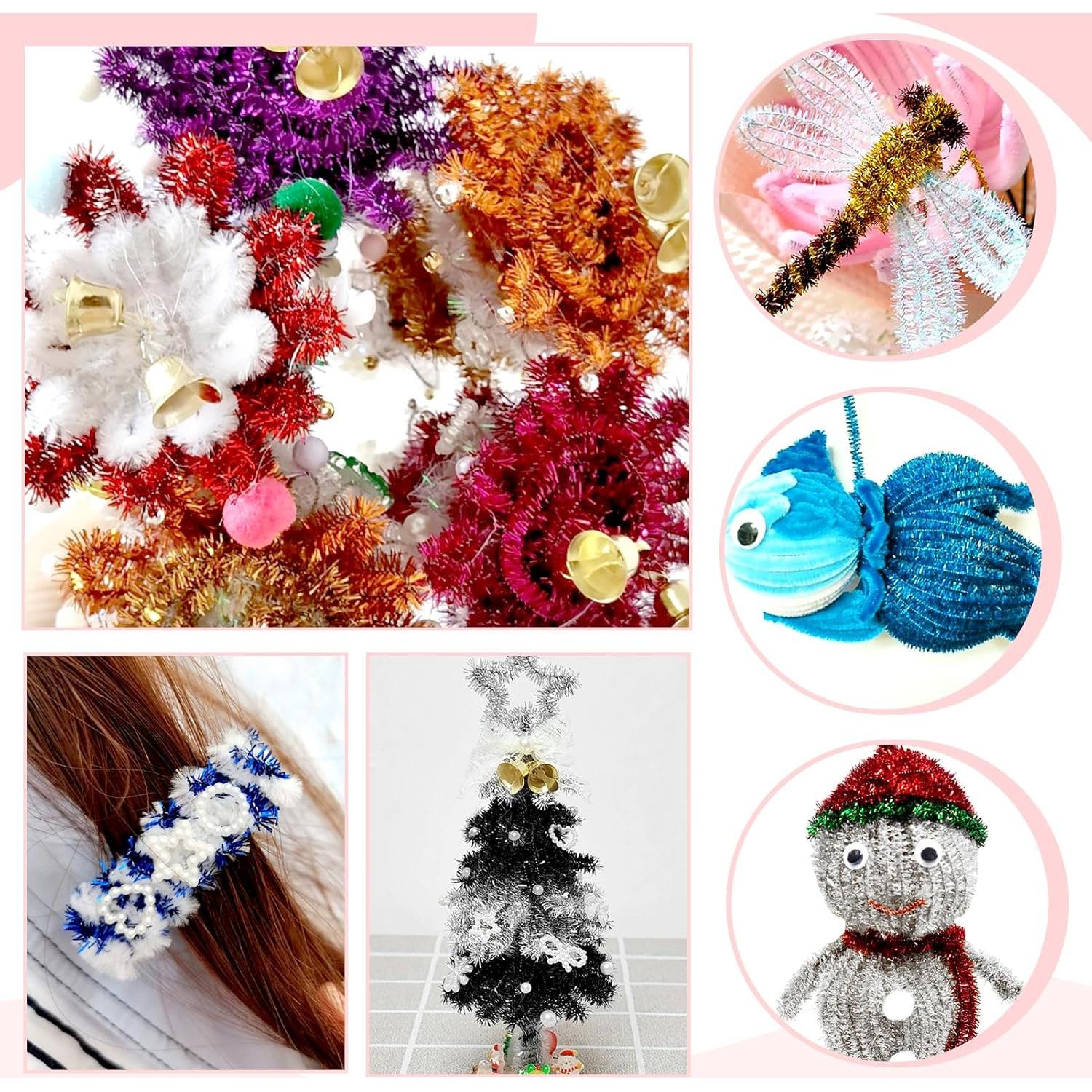 Limpiapipas Brillantes TOAOB 100 Piezas 6mm x 30cm Manualidades