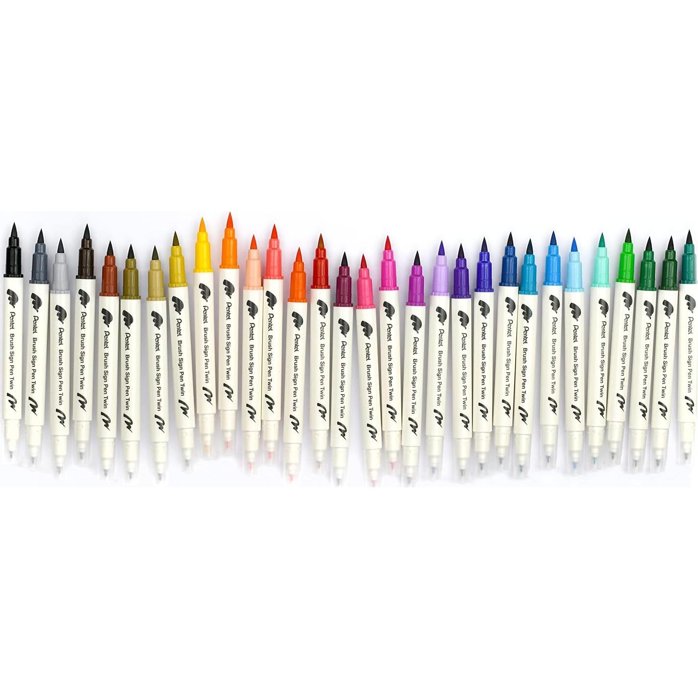 Bolígrafo de Pincel Doble Pentel SESW30C-30 Set 30 Colores